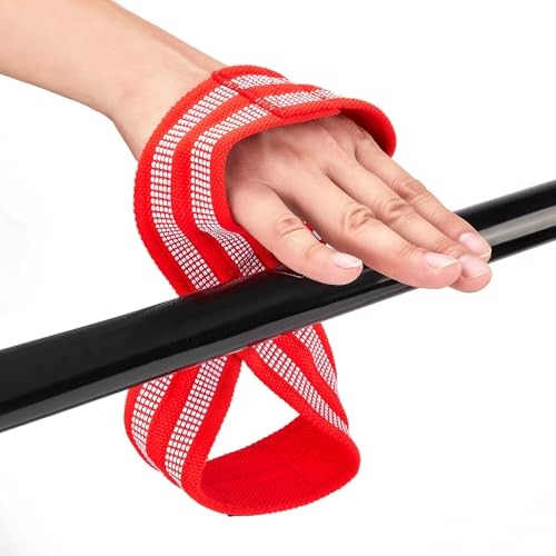 Figure 8 Lifting Straps - Deadlifting & Powerlifting Medium Reddish black
