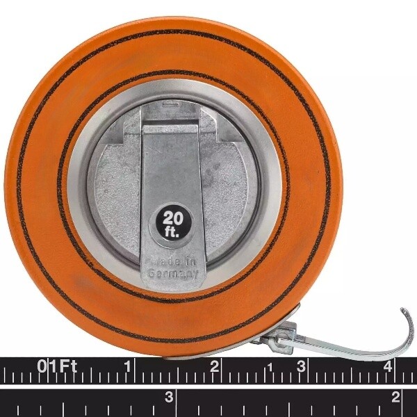 59493 20ft English Steel Diameter Tape 343D with Black Graduations