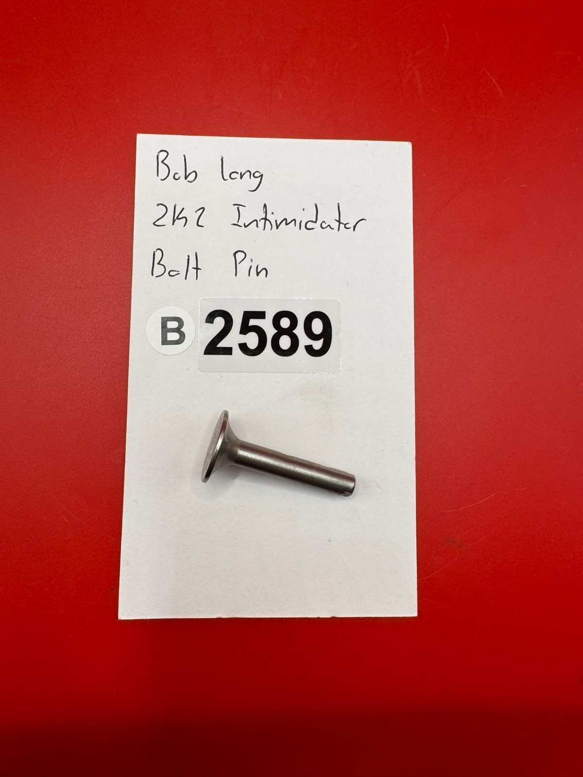 Bob Long 2K2 Intimidator Silver Bolt Pin