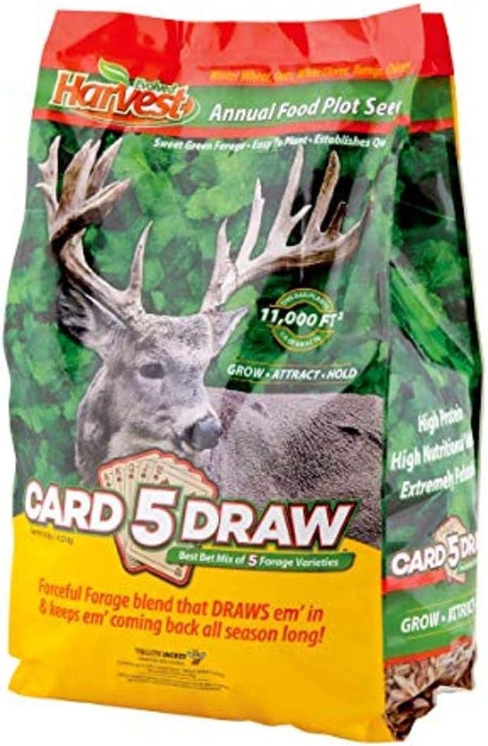 5 Card Draw Food Plot Seed - All Season Long High-Protein & Minerals Forage for