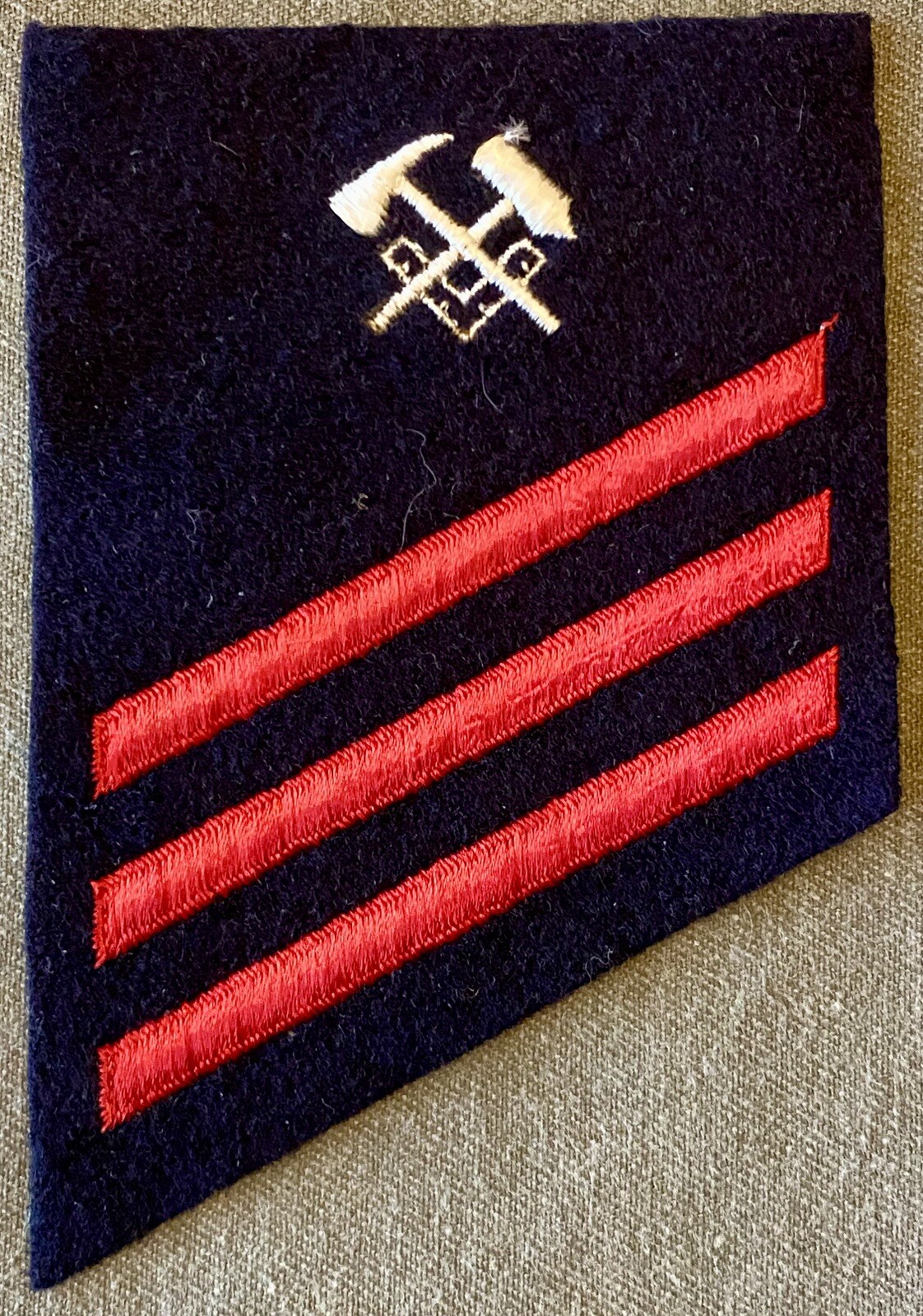 US Navy Rate Hull Maintenance Technician Fireman Striker E-3 rank Patch USN HTFN