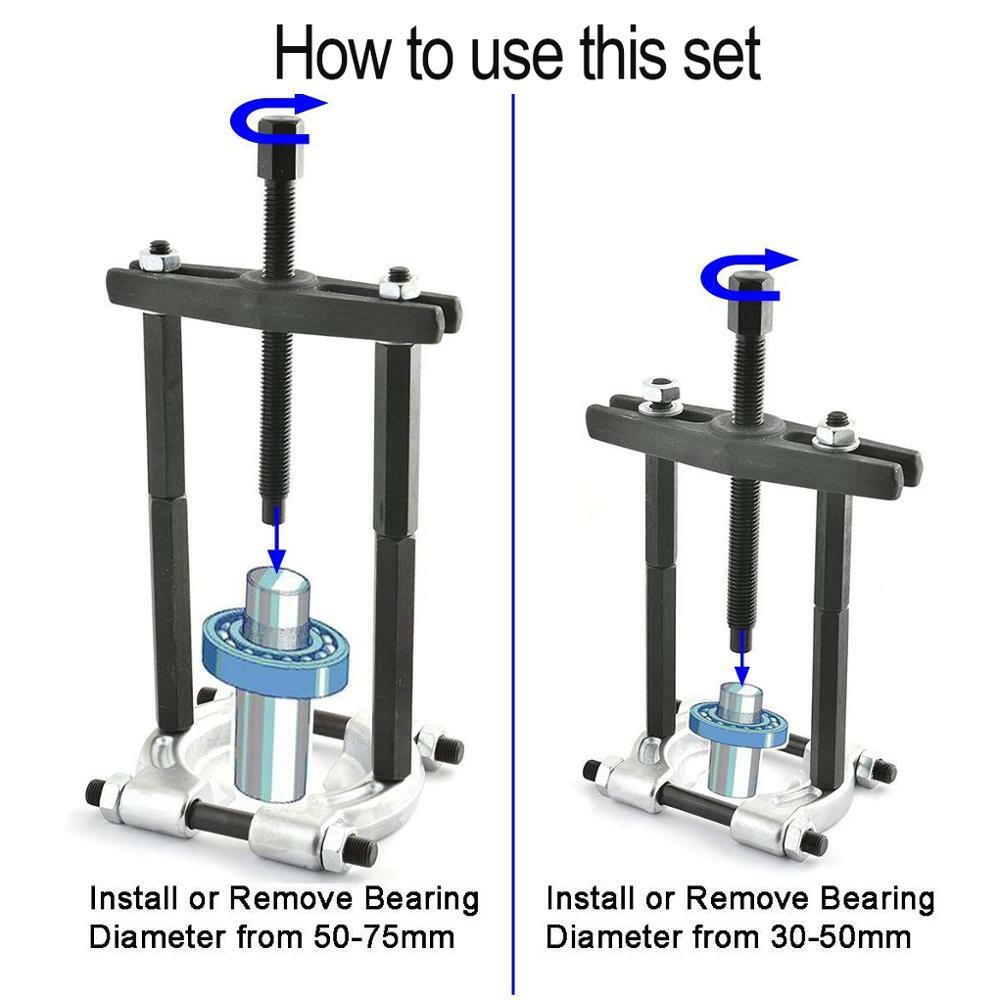 2 SIZE Bearing Separator Set Bearing Removal Bar-Type Splitter Gear Puller