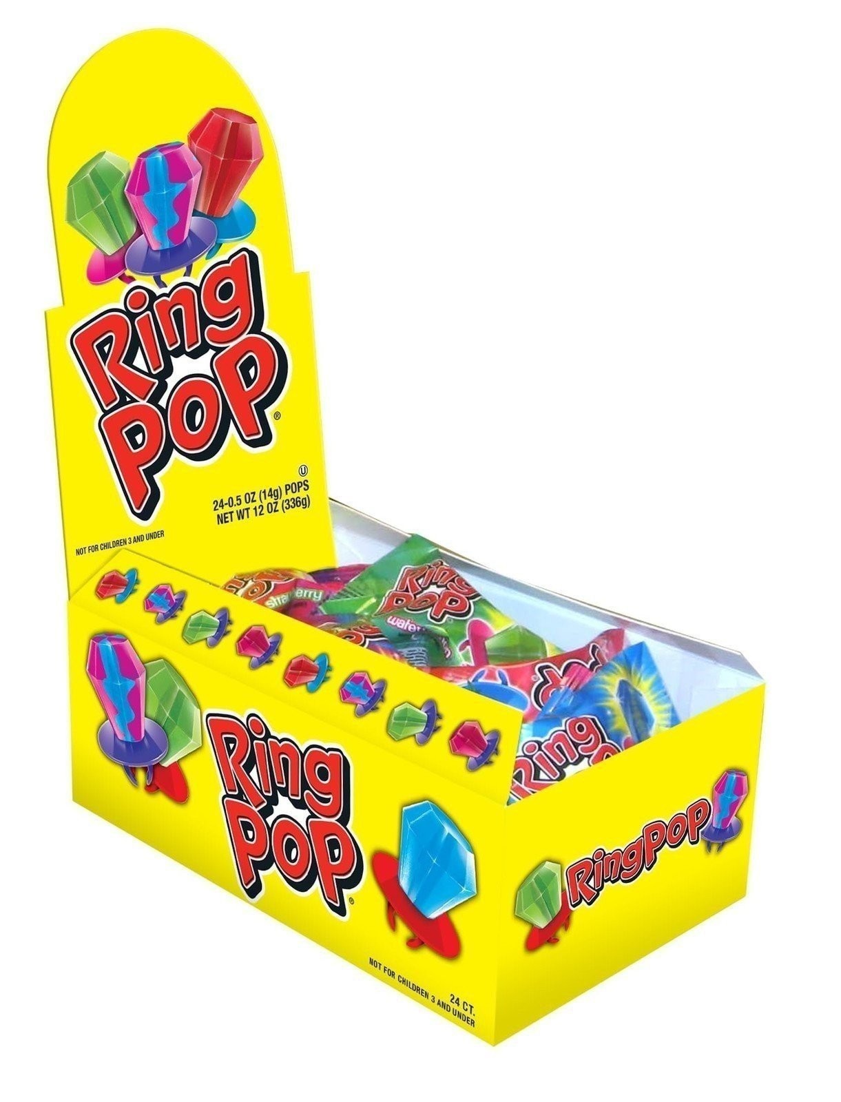 Ring Lollipops Variety Pack, 24 Count Assorted Flavors, Individually Wrapped...