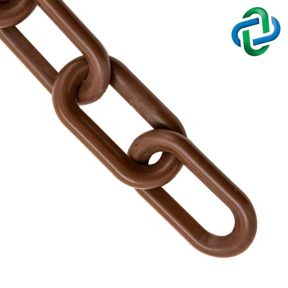 2 In. (54 Mm) X 25 Ft. Brown Heavy-Duty Plastic Barrier Chain