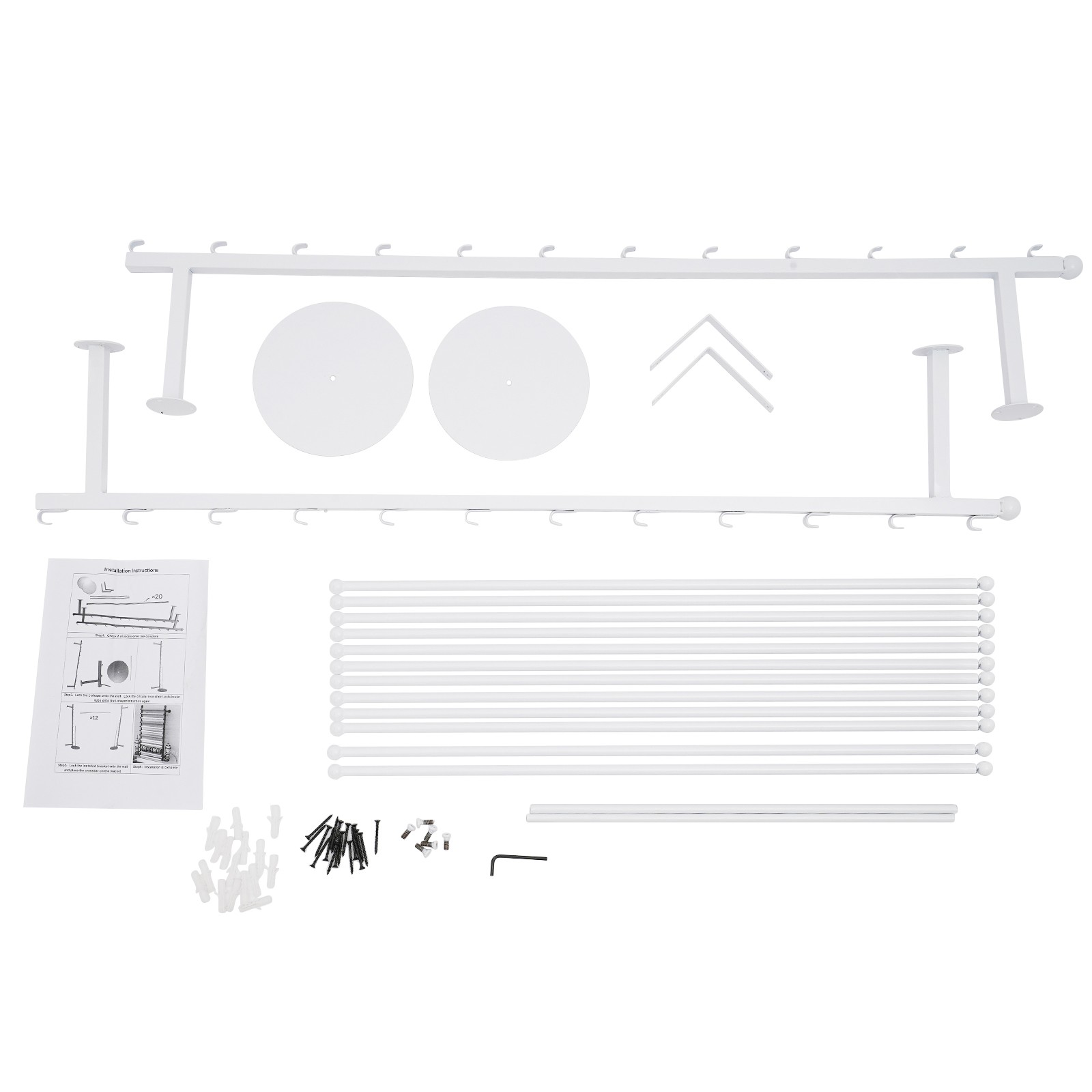 Wall Mounted Scarf Rack, Wall Display Rack, Towels Storage Rack