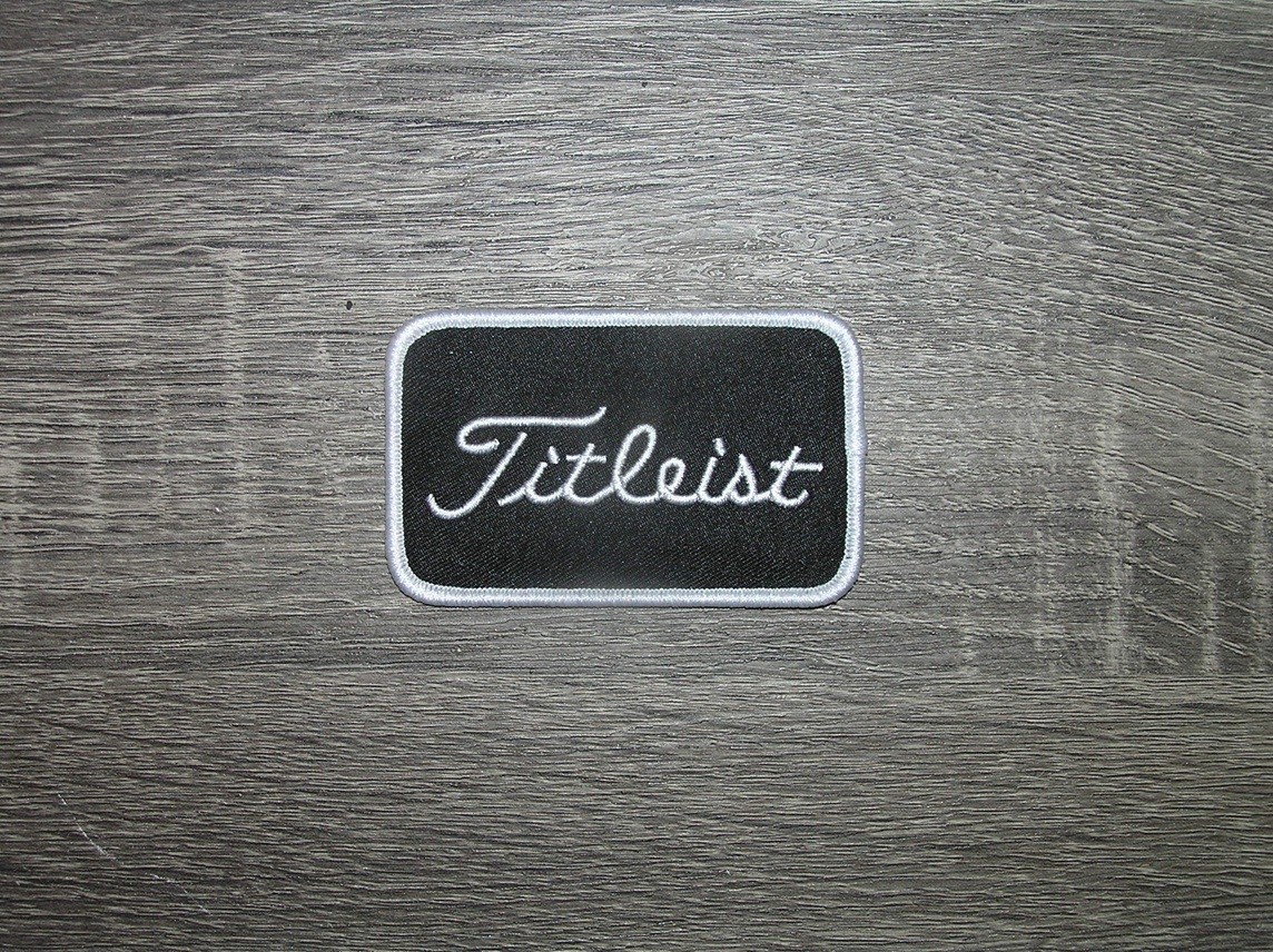 Pro Golf Black/White Embroidered Iron On Patch 3" x 2"