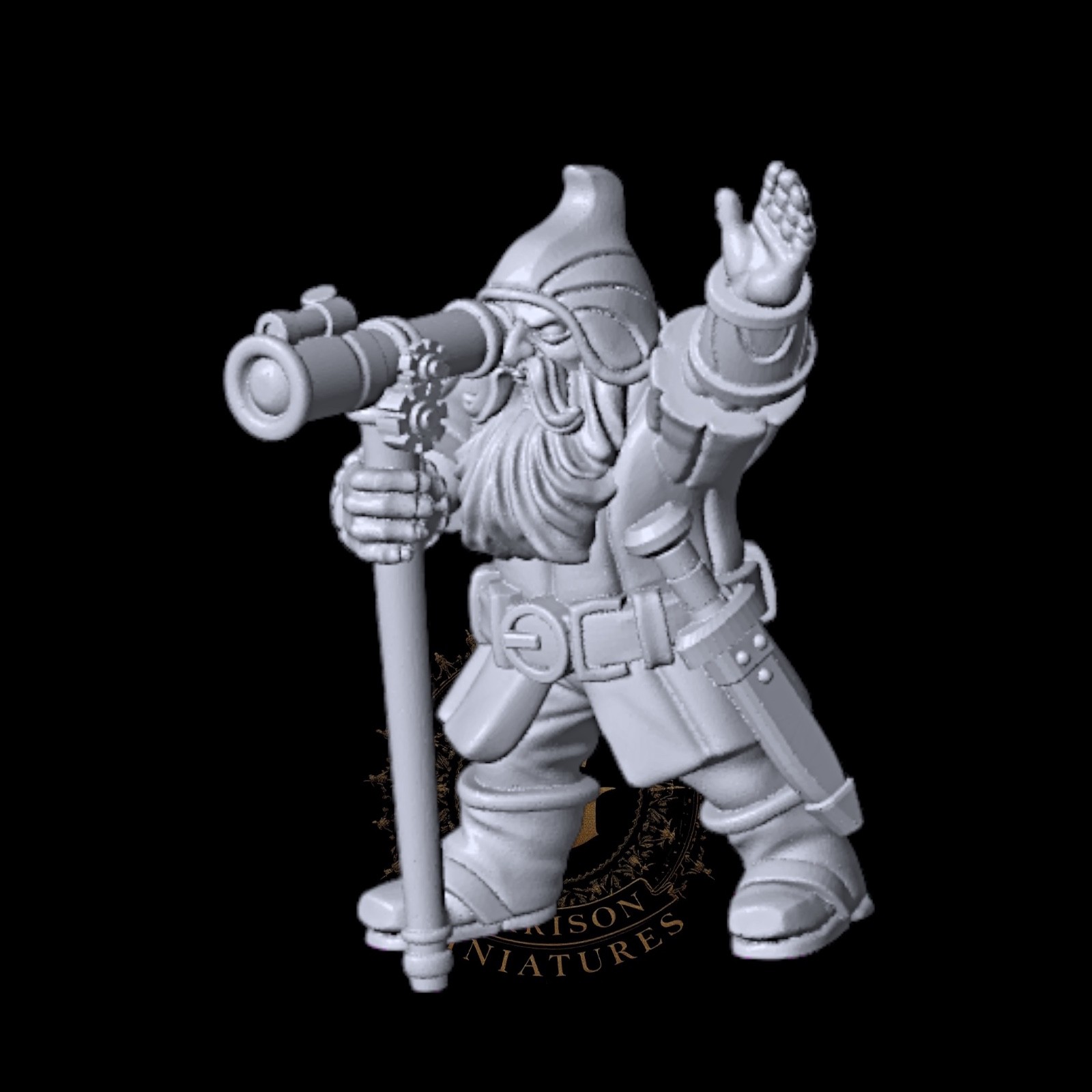 Dwarf Siege Cannon and 3 Crew: 28mm Fantasy Wargame & Display Miniatures