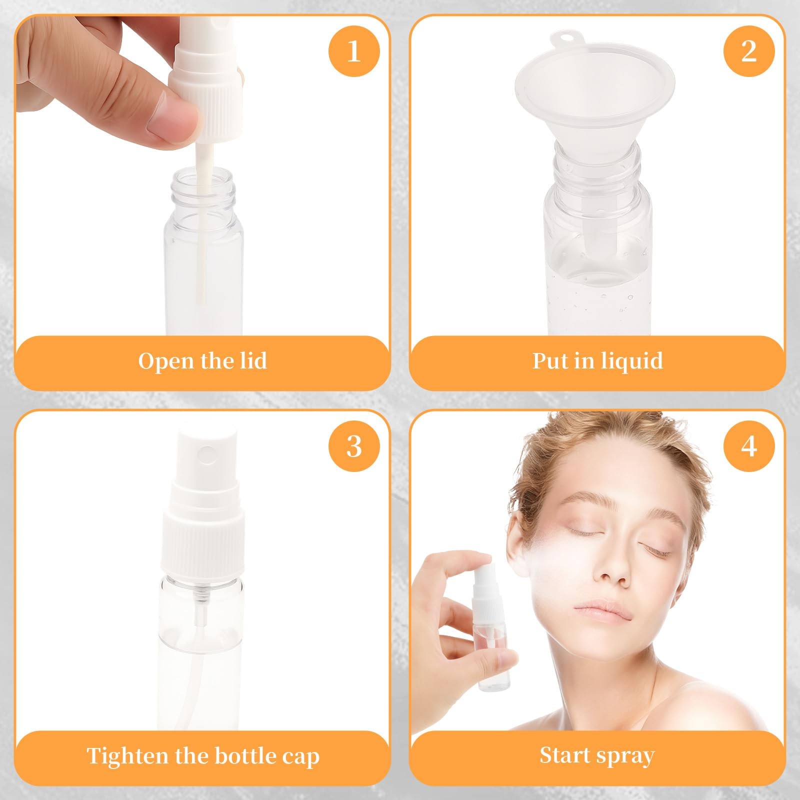 7-Pack Small Spray Bottle Set - 5PCS 15ml Travel Spray Bottles with Cleaner &...