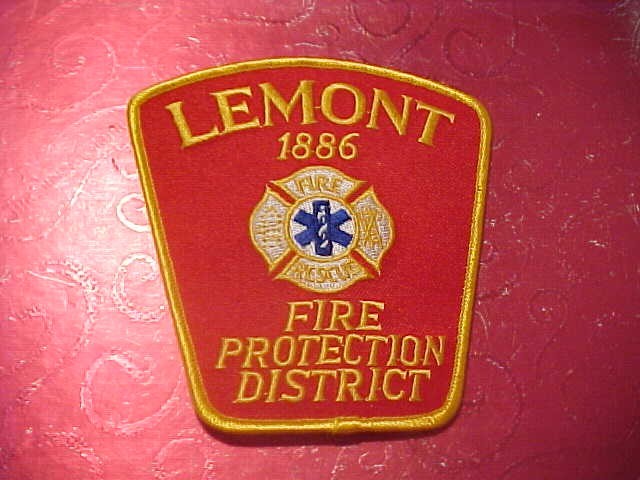 LEMONT ILLINOIS FIRE DEPARTMENT PATCH SHOULDER SIZE UNUSED