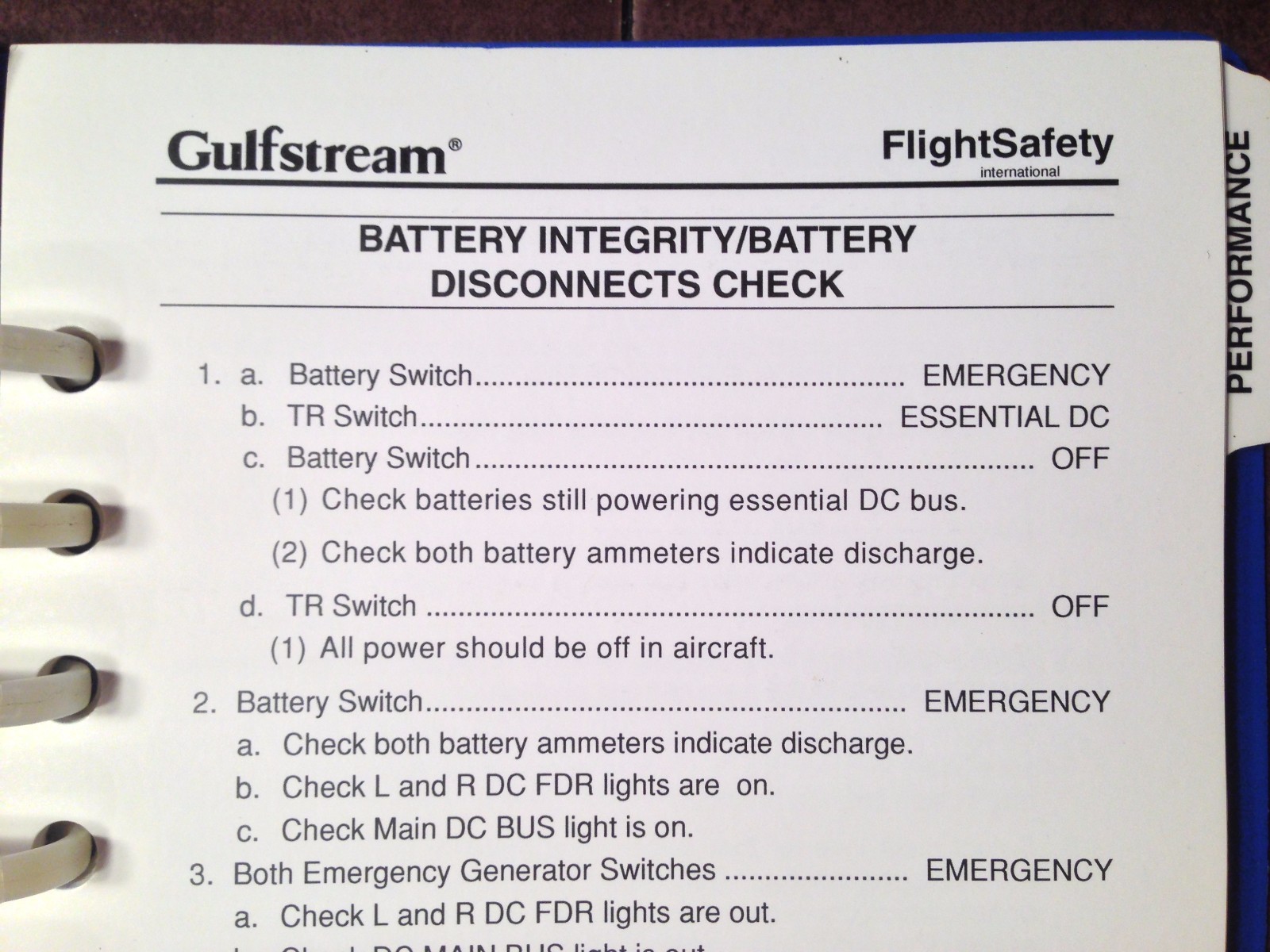 Gulfstream II Normal Procedures Pilot's Checklist Manual
