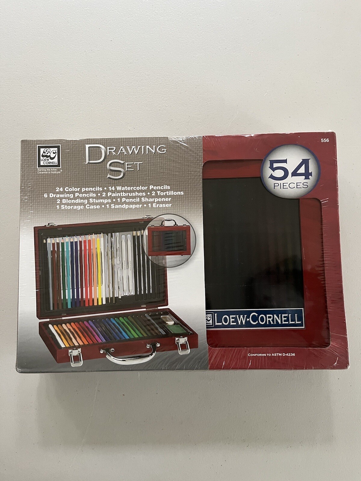 Loew Cornell Drawing Set 54 Pieces Art Craft Supplies Color Pencils Water Colors