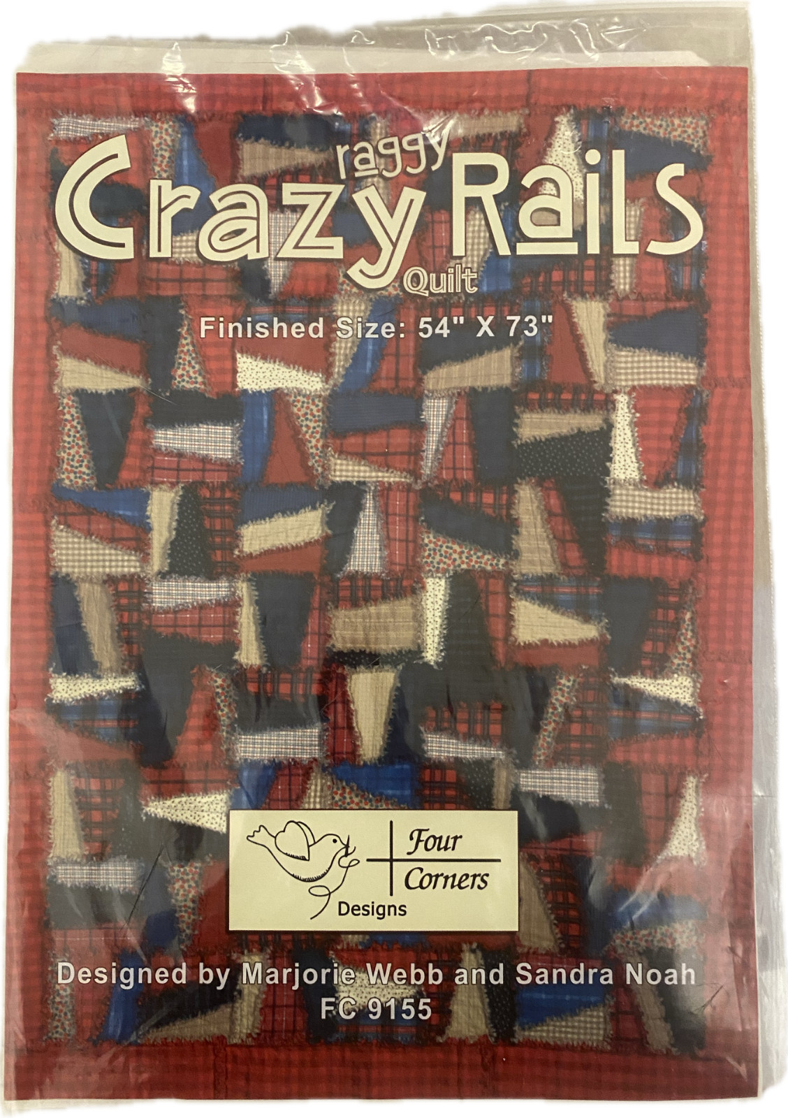 Crazy Rails Raggy Quilt Pattern FC 9155 Marjorie Webb & Sandra Noah New in Pkg