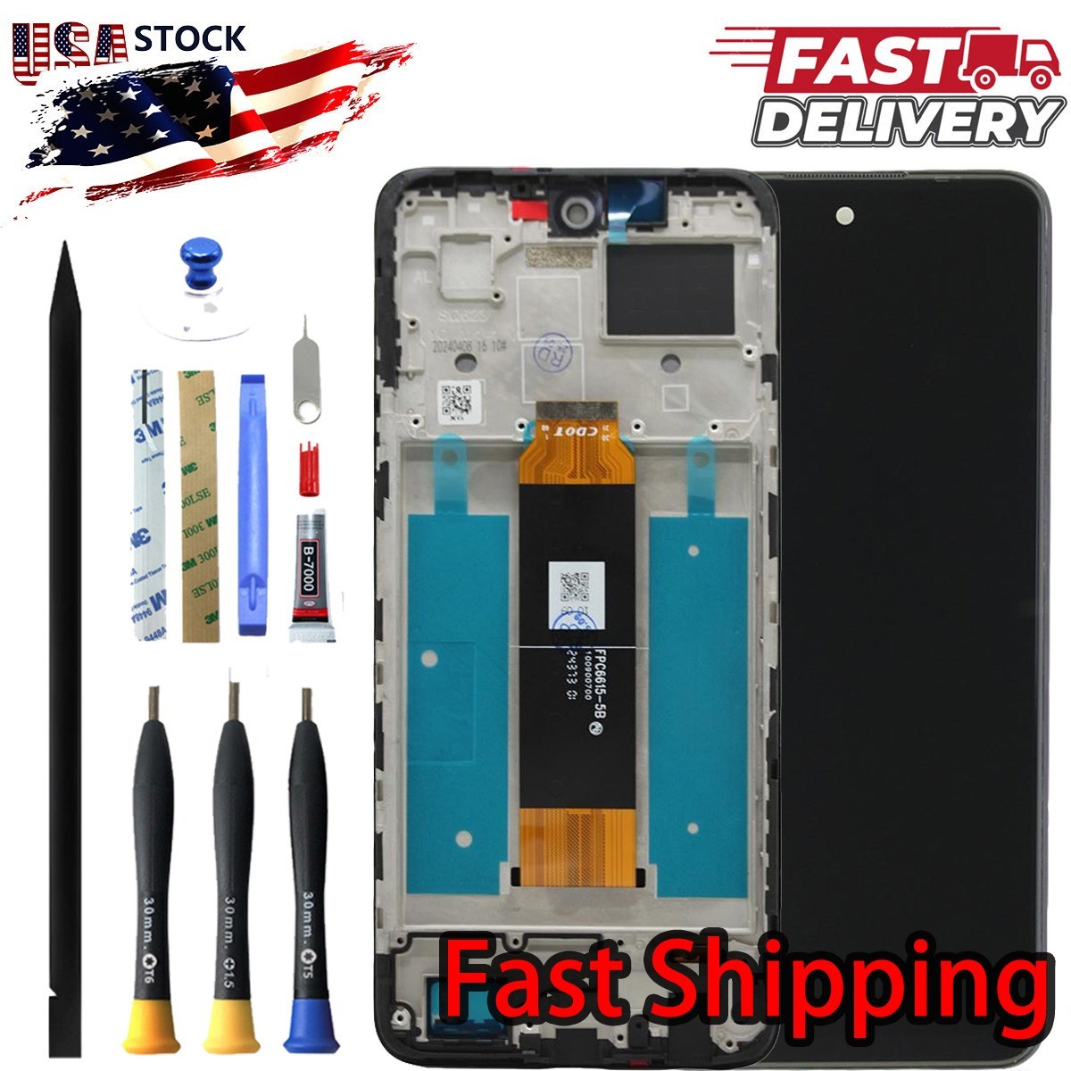 LCD Display Touch Screen Digitizer Assembly Frame for HMD Vibe Nokia TA-1590