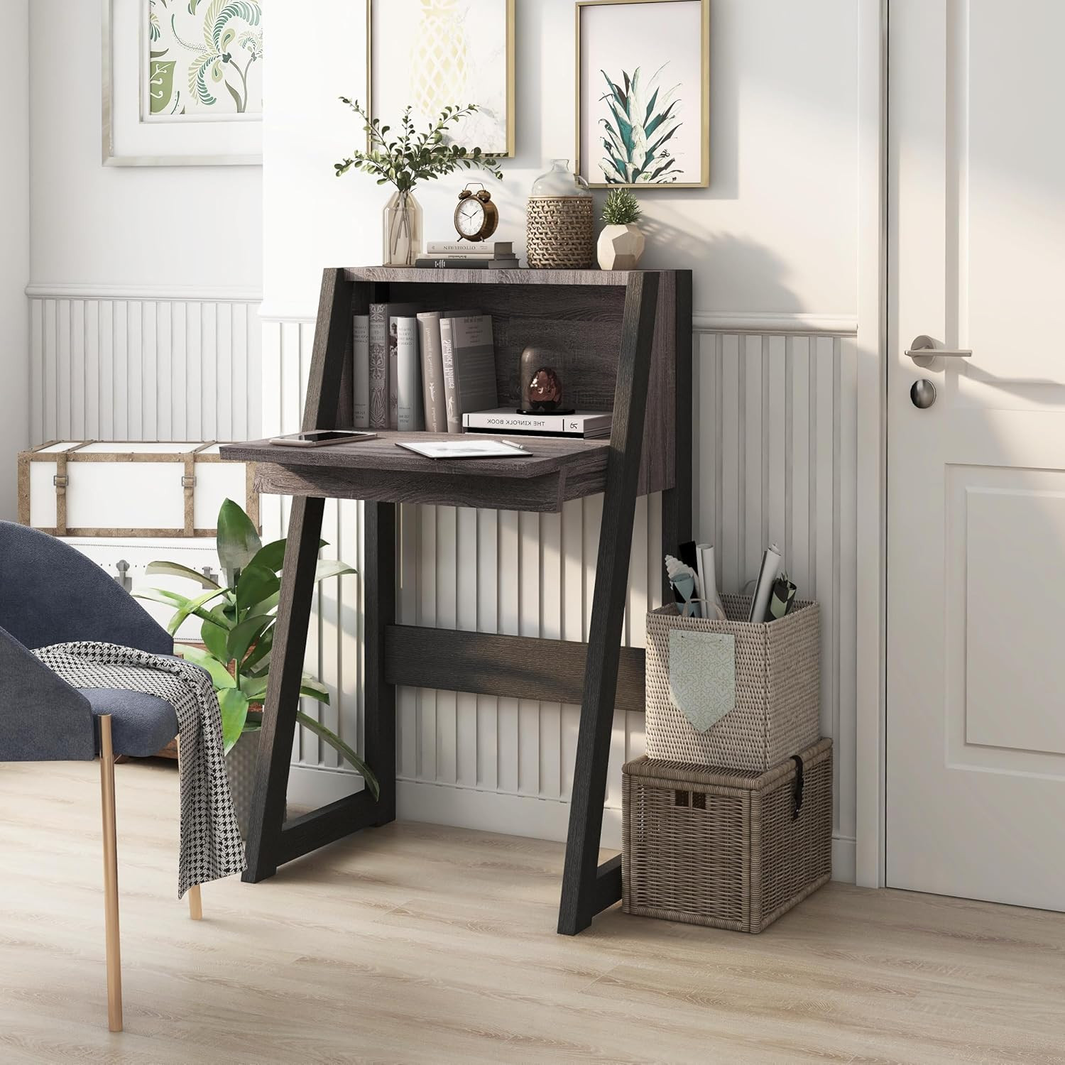 Modern Drop-Down Surface Cabinet Desk for Home Office & Study