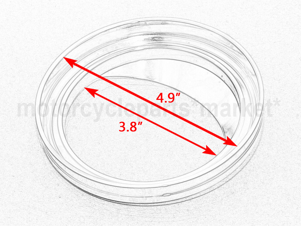 1X Motor Chrome Speedometer Bezel Trim Ring Visor Cover For Harley Dyna Softail