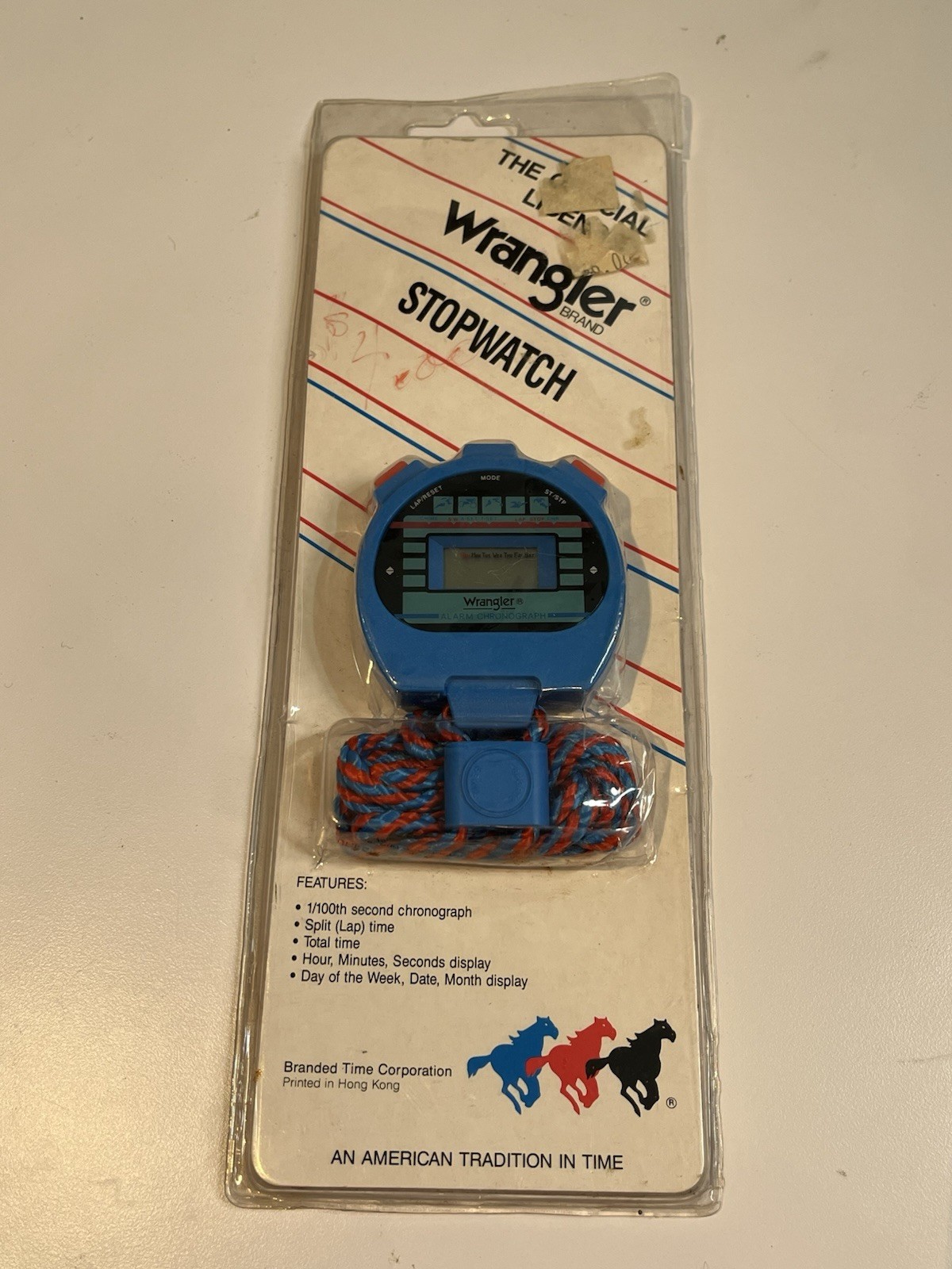 VTG 1980s Wrangler Stopwatch New In Package Rare Collectible Authentic