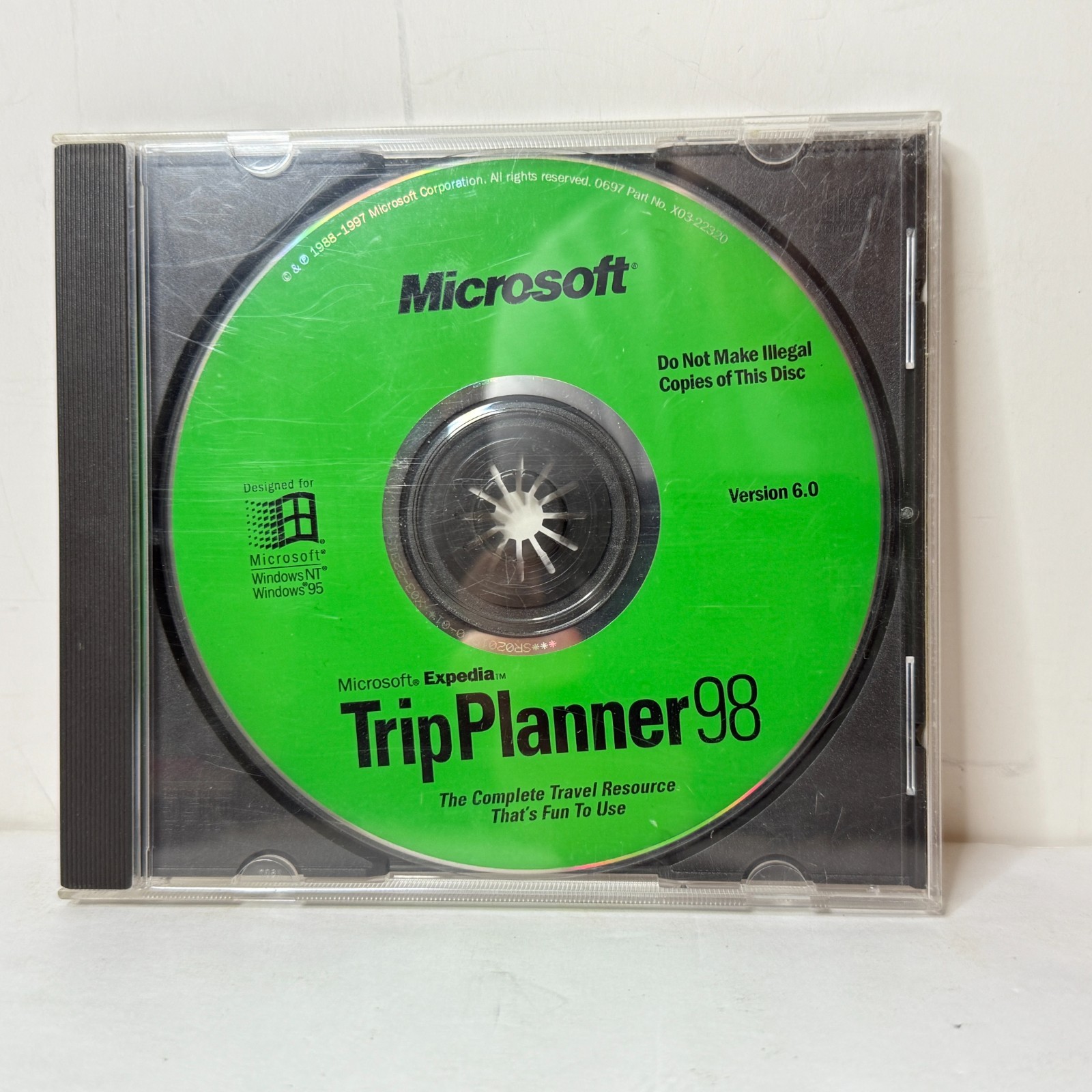 Microsoft Trip Planner 98 6.0 Disc Only [GOOD] Windows Software CD-ROM PC *B2G2*