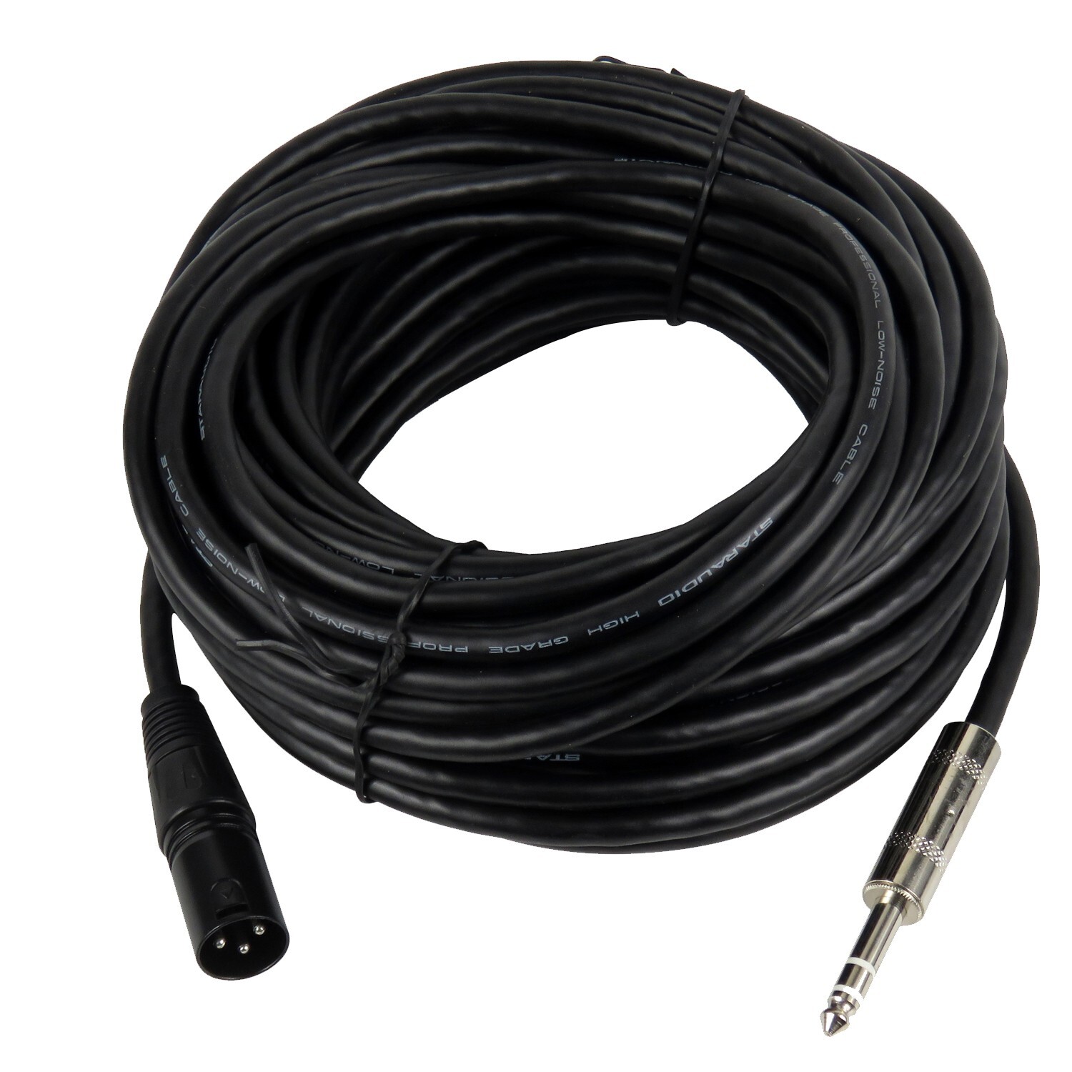 50ft PA Speaker XLR Male Cable Quarter Inch Stereo To 3 Pin Female Audio Cables