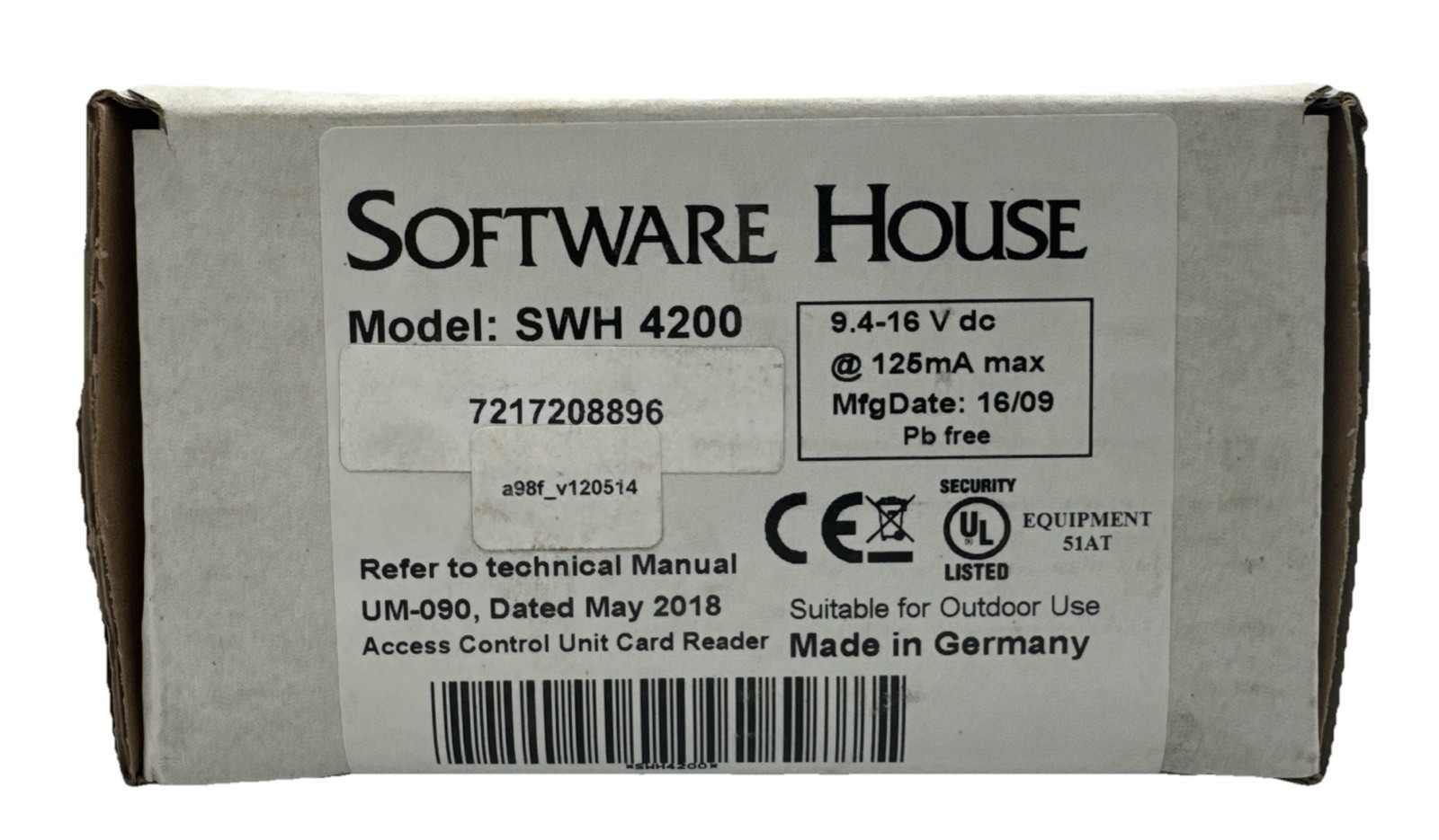 BRAND NEW Software House SWH-4200 Control Reader (Free Shipping)