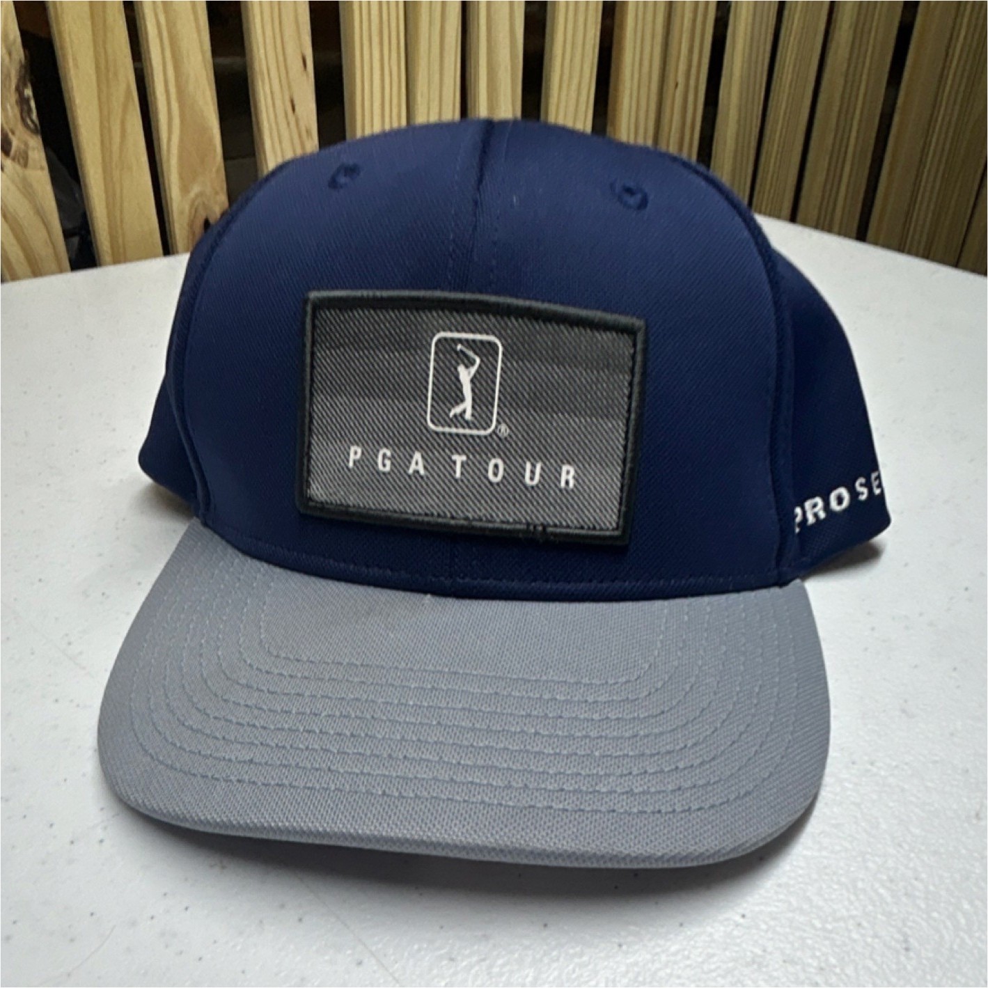 PGA TOUR Pro Series Adjustable Golf Hat Blue Gray Polyester Unisex Sports