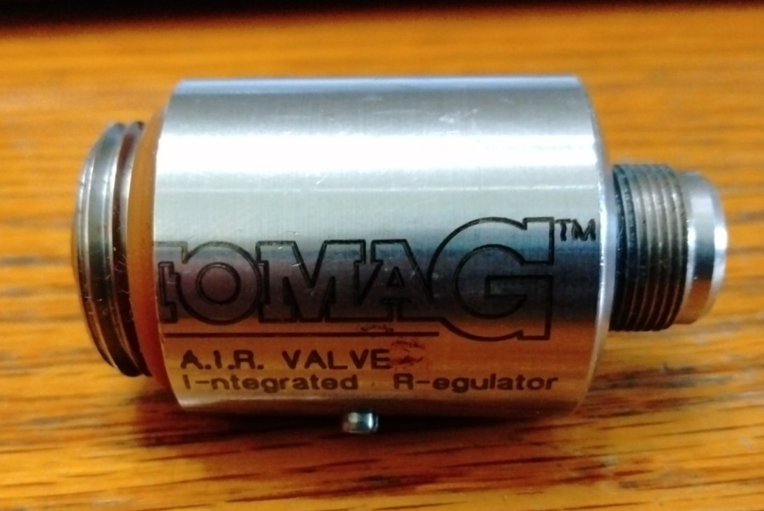 Airgun Designs LVL 7 Automag AIR Valve body Regulator Velocity Adjuster back