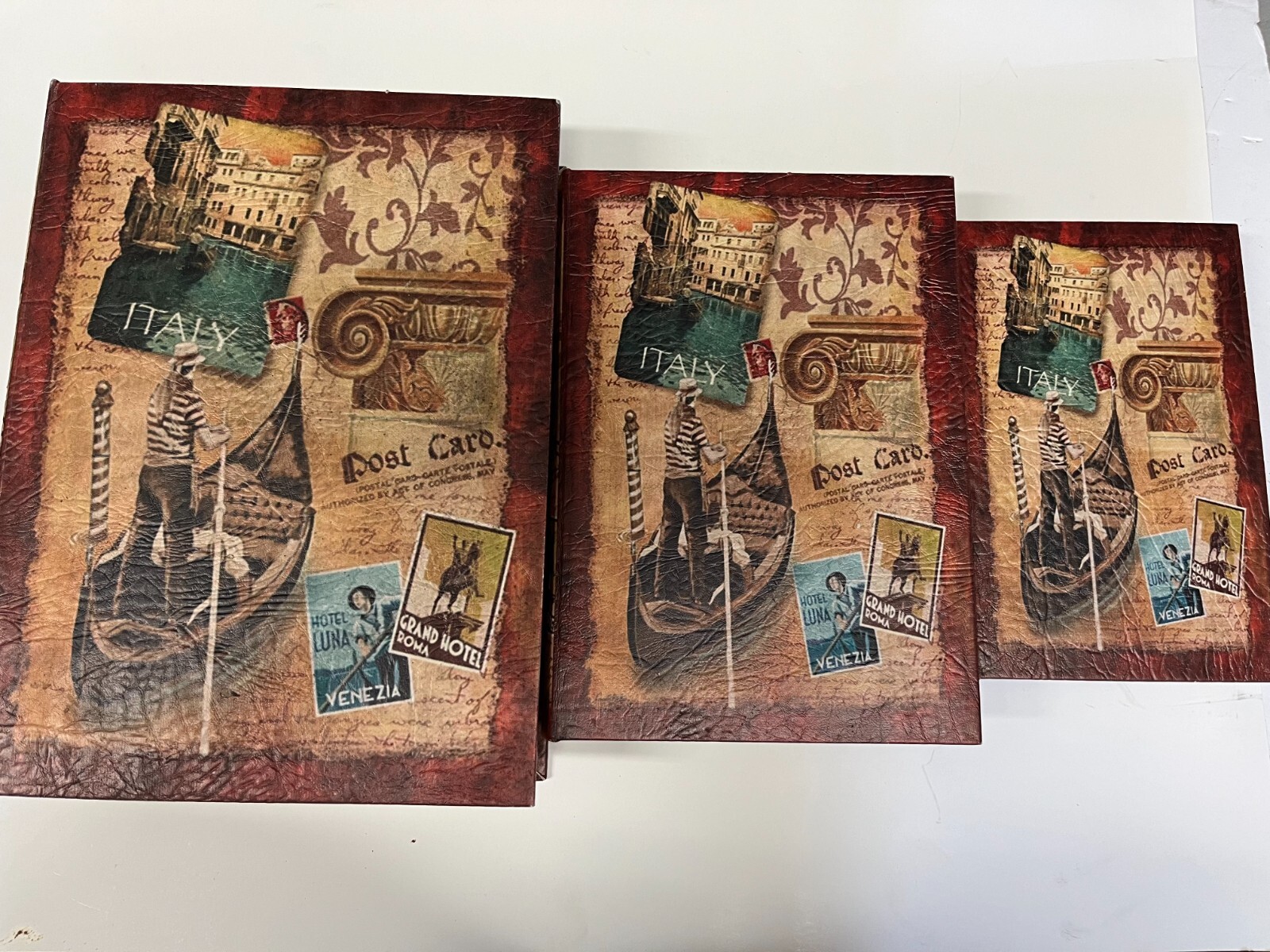 Book Boxs Stoarge Books Italy Theme - Set of 3