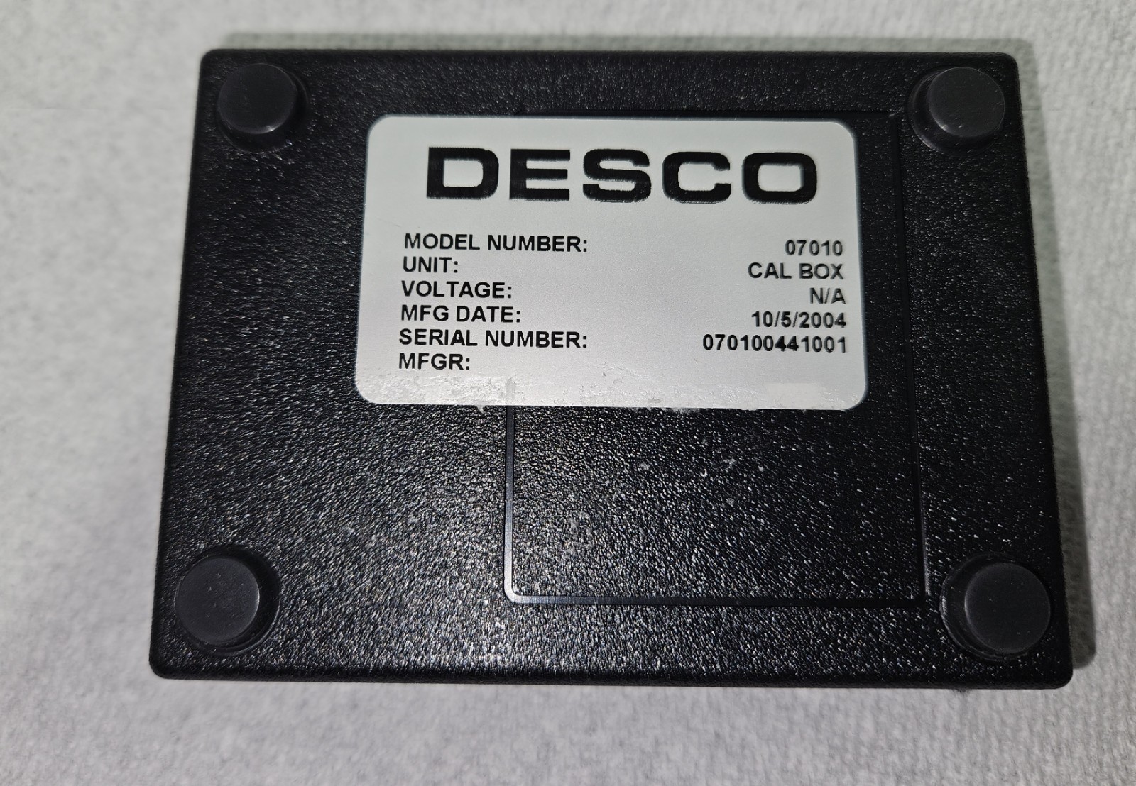 Desco Calibration Unit 07010 with manual