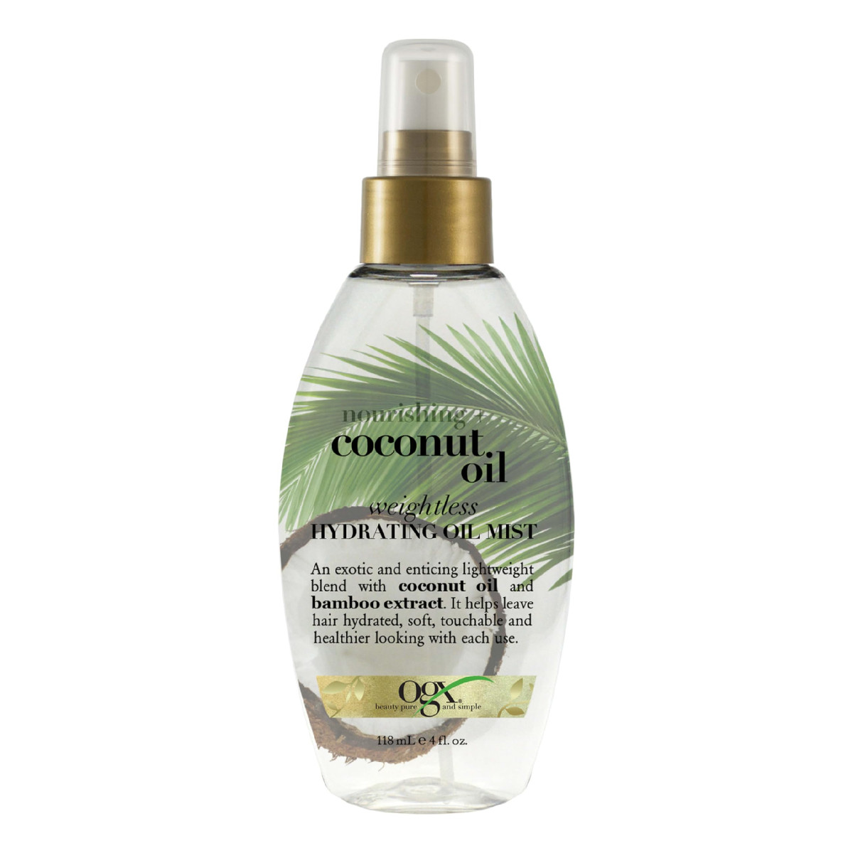 Ogx Nourishing Coconut Oil Weightless Hydrating Oil Hair Mist Lightweight