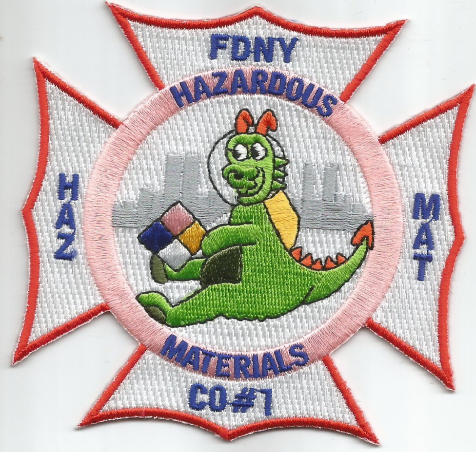 New York City - F.D.N.Y. Hazardous Materials Co. # 1 HAZMAT (4" x 4") fire patch