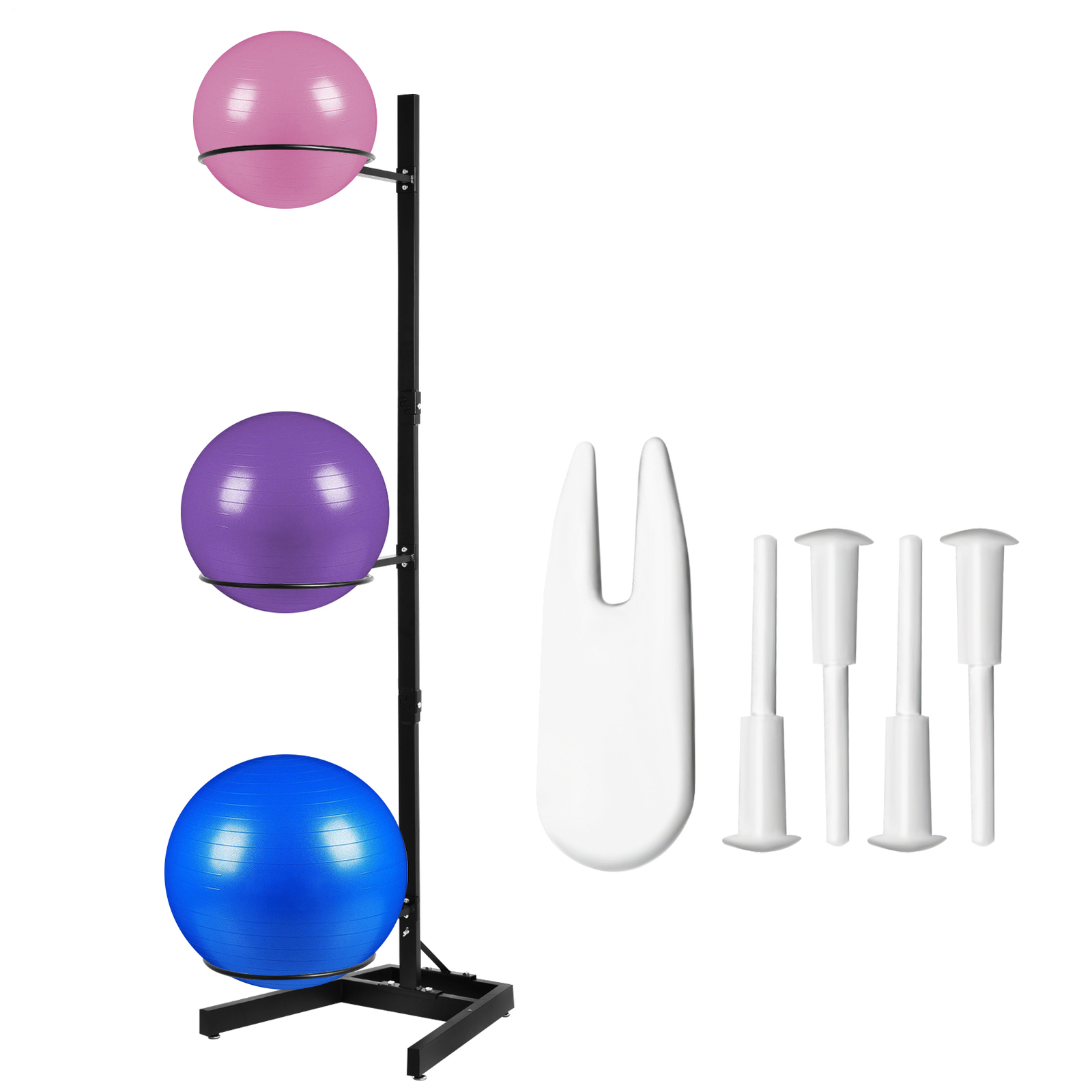 Yoga Ball Holder, Exercise Ball Holder Vertical Storage for Commercial & Home--