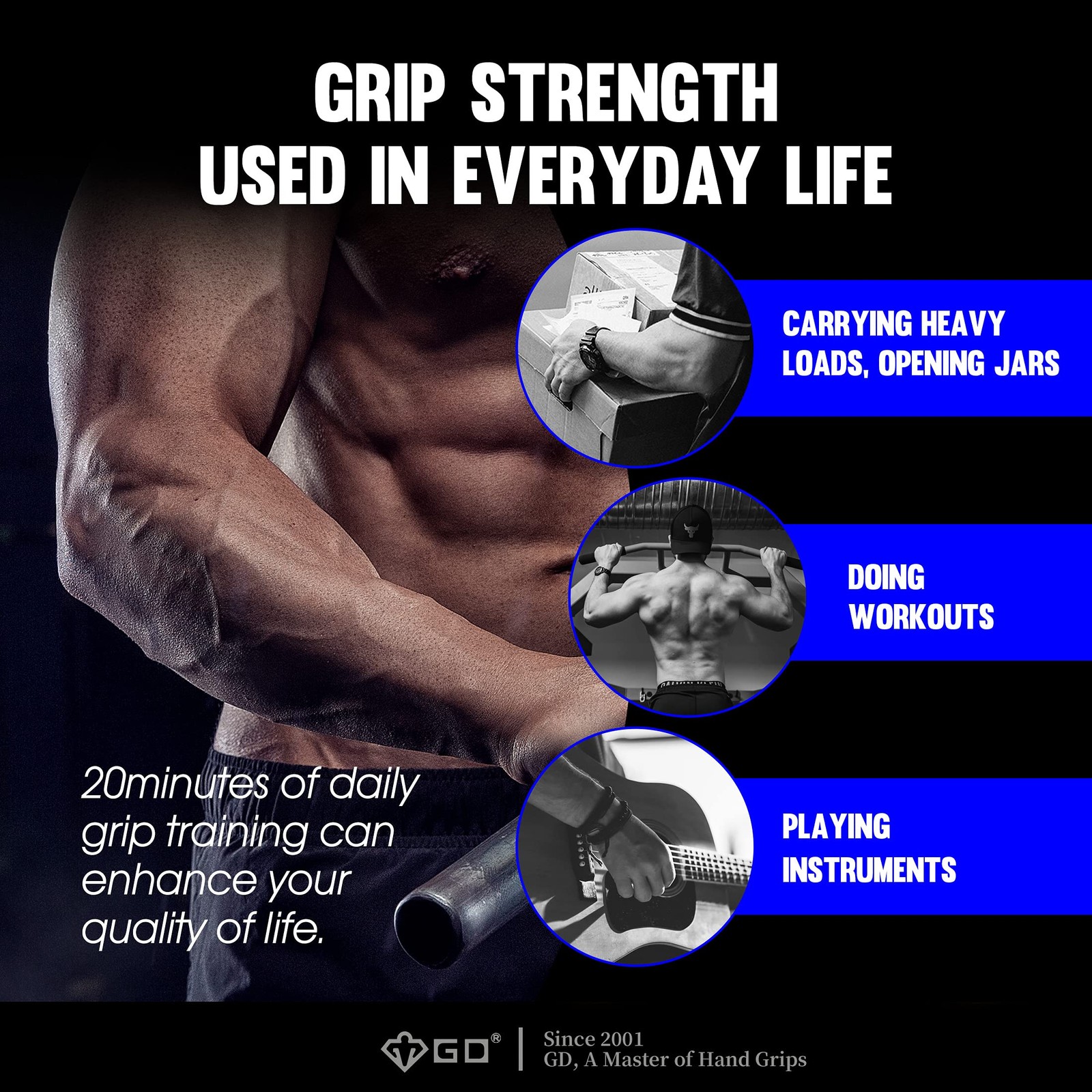 IRON GRIP 70(P) Adjustable Grip Strength Trainer Wrist Forearm Exerciser