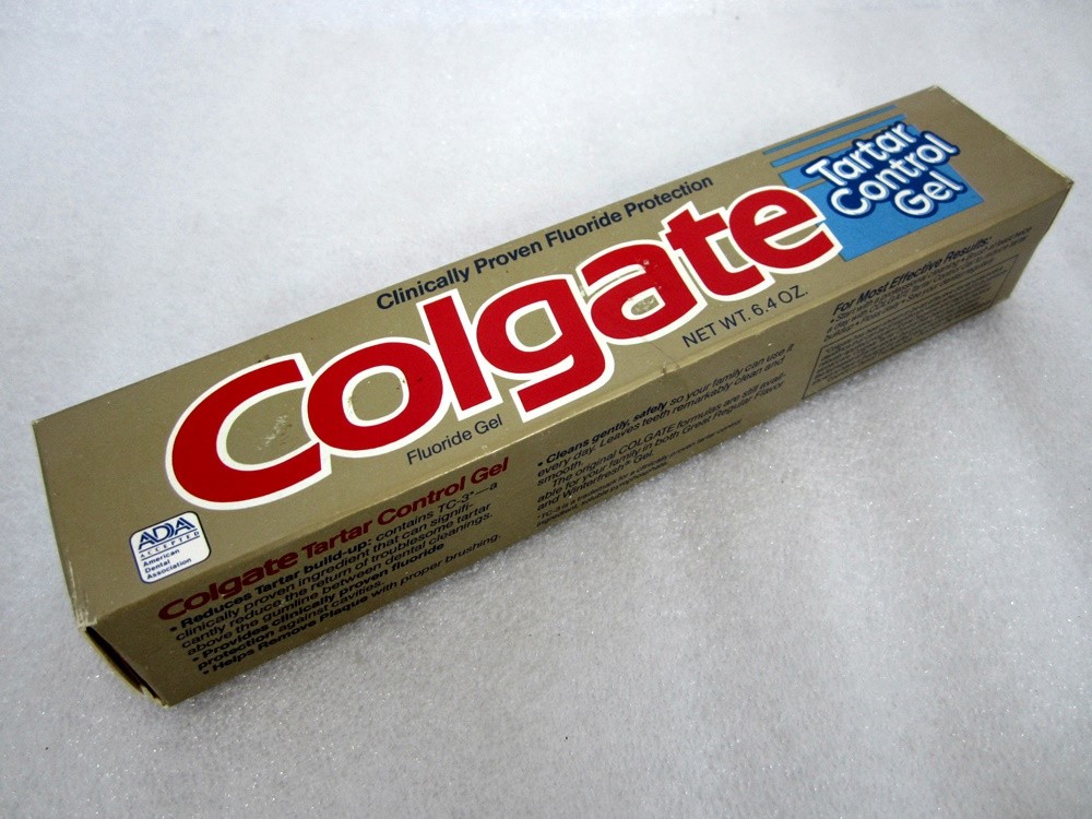 1990's Colgate Tartar Control Gel Toothpaste 6.4 oz Family Size Sealed Box USA