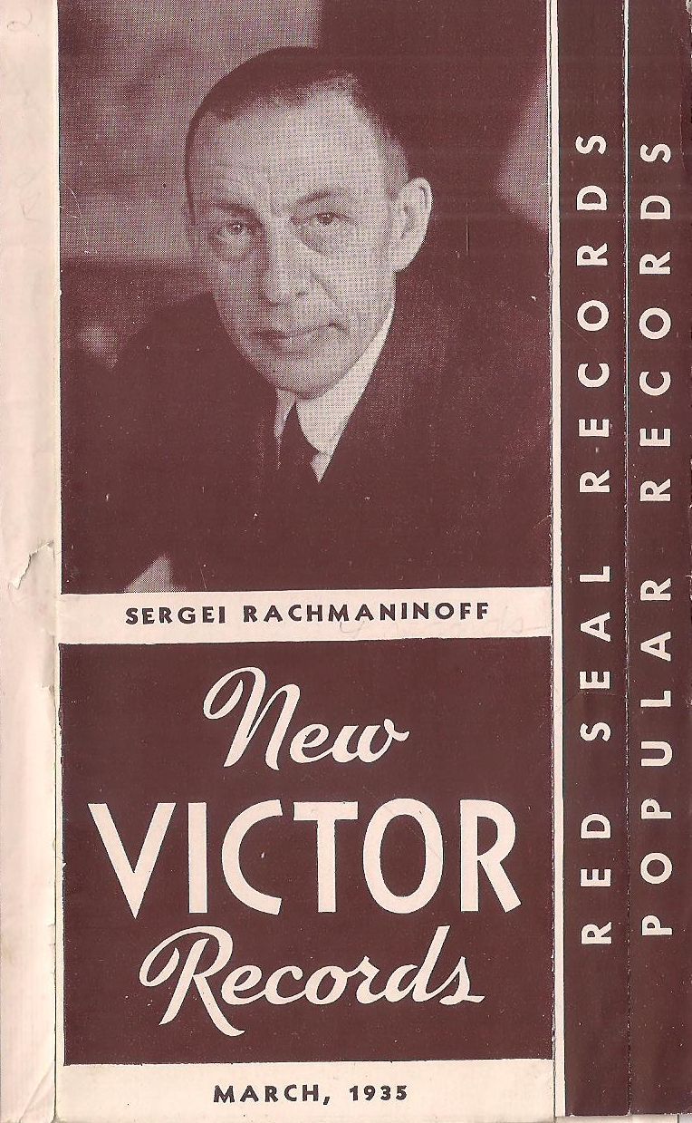 "New Victor Records" March 1935  SERGEI RACHMANINOFF