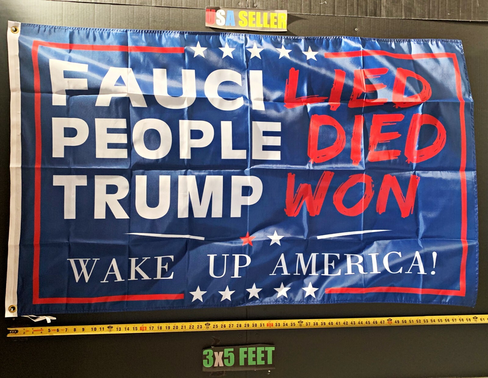 Donald Trump Flag FREE FIRST CLASS SHIP! 2024 Trump Won Save America B Sign 3x5'