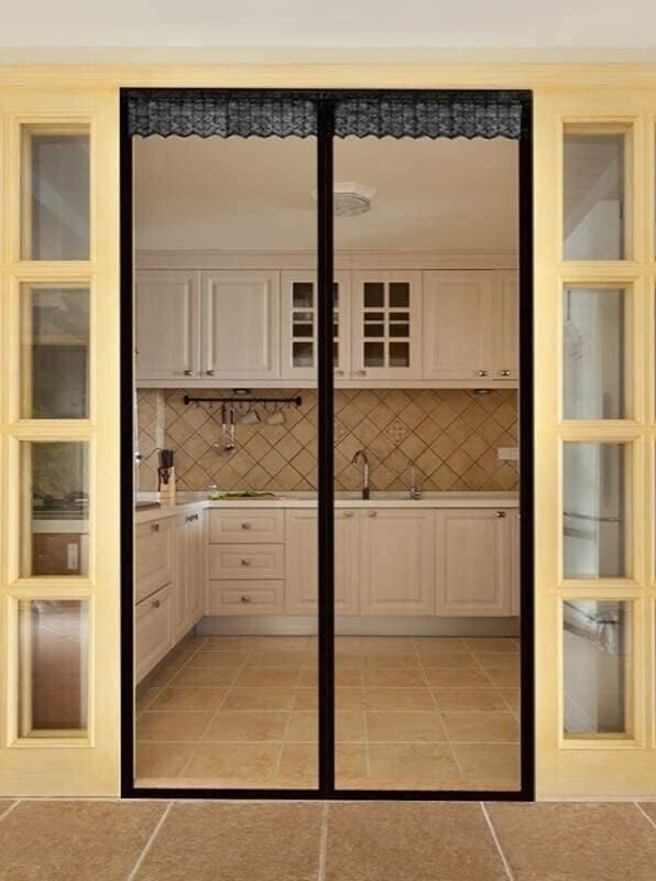 Magnetic Screen Door 38 x 82 Reinforced Fiberglass Mesh Curtain Back Door Mesh