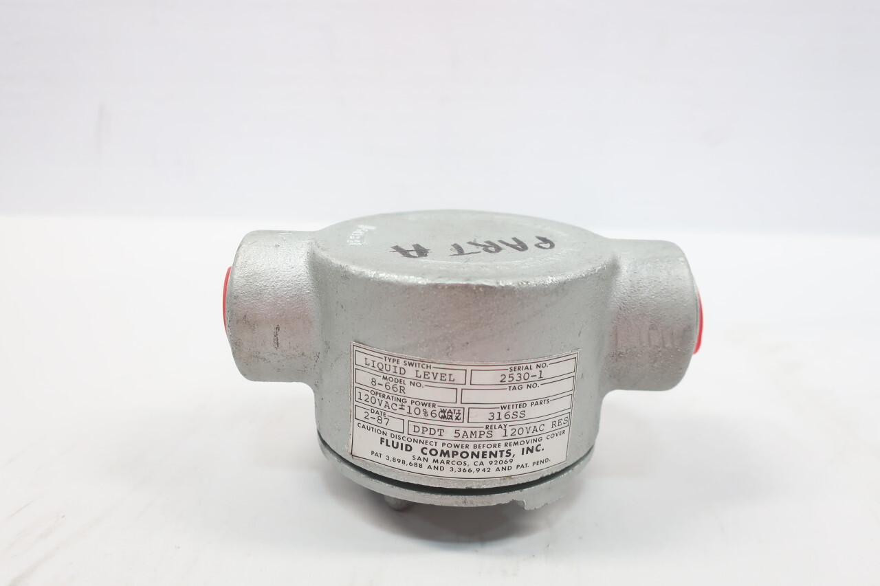 Fluid Components 8-66R Liquid Level Sensor 120v-ac