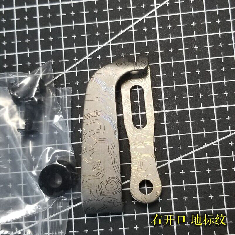 TC4 Titanium Alloy Back Clip Hook Clamp Type Buckle For Knife Sheath Holster