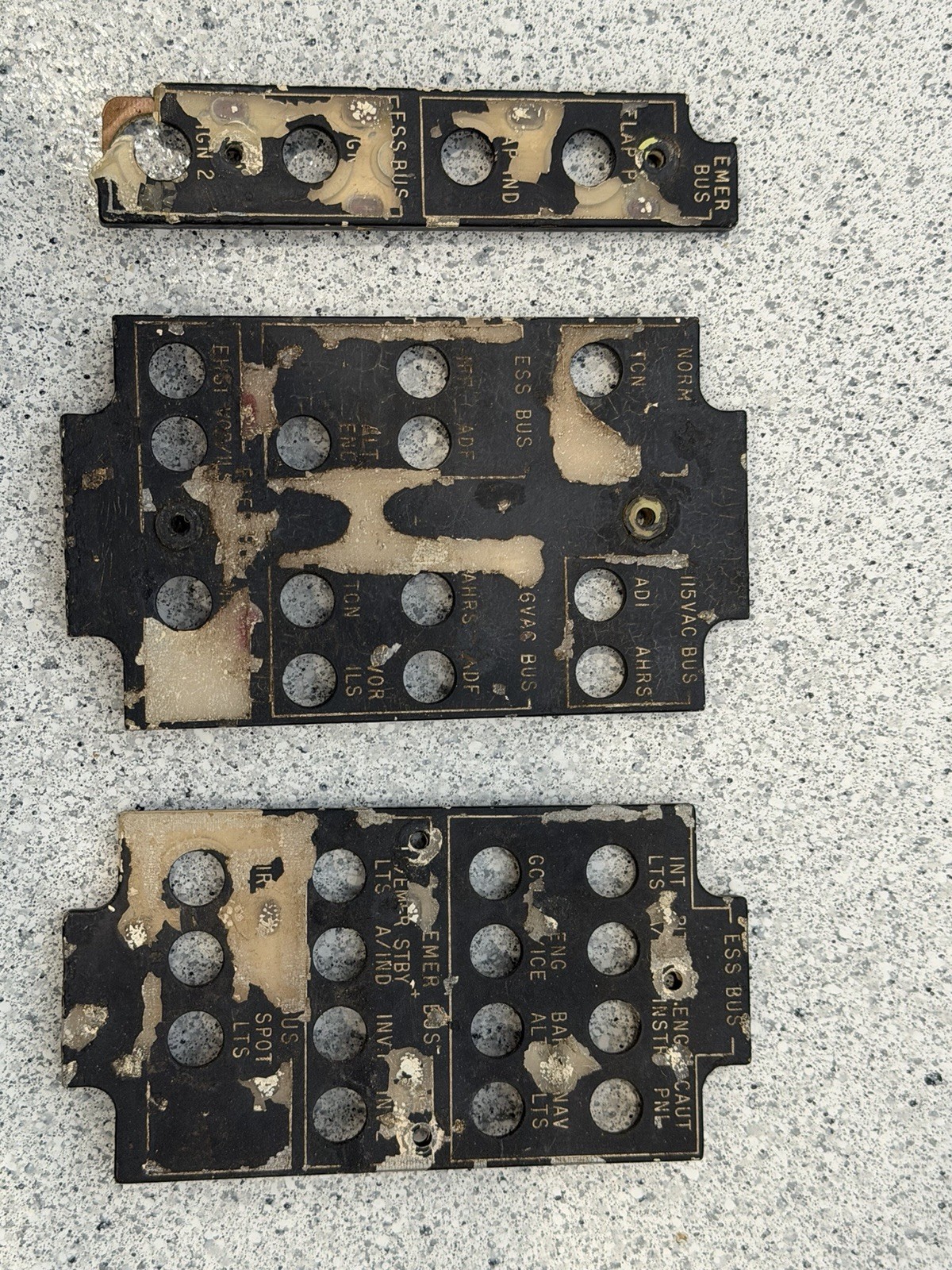 Flight Simulator Circuit Breaker Panel Faceplates Lot Military Flight Simulator