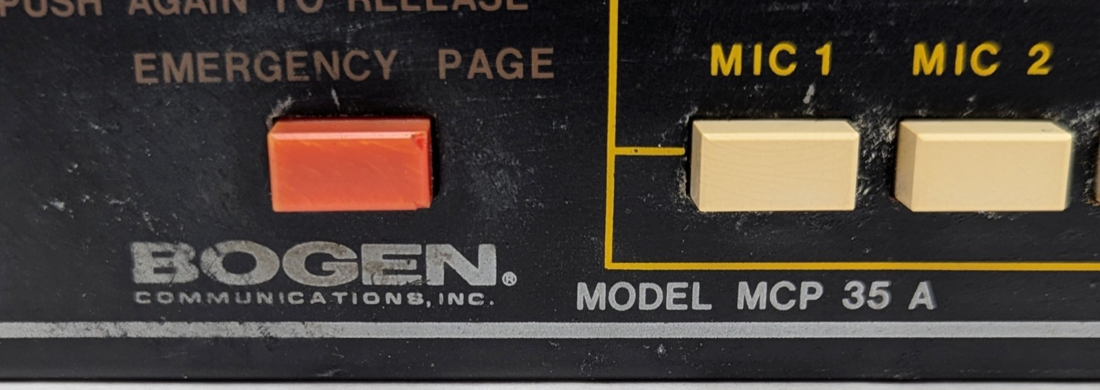 Bogen MCP35A Intercom Console Master Controller / Control Panel - Working *READ*