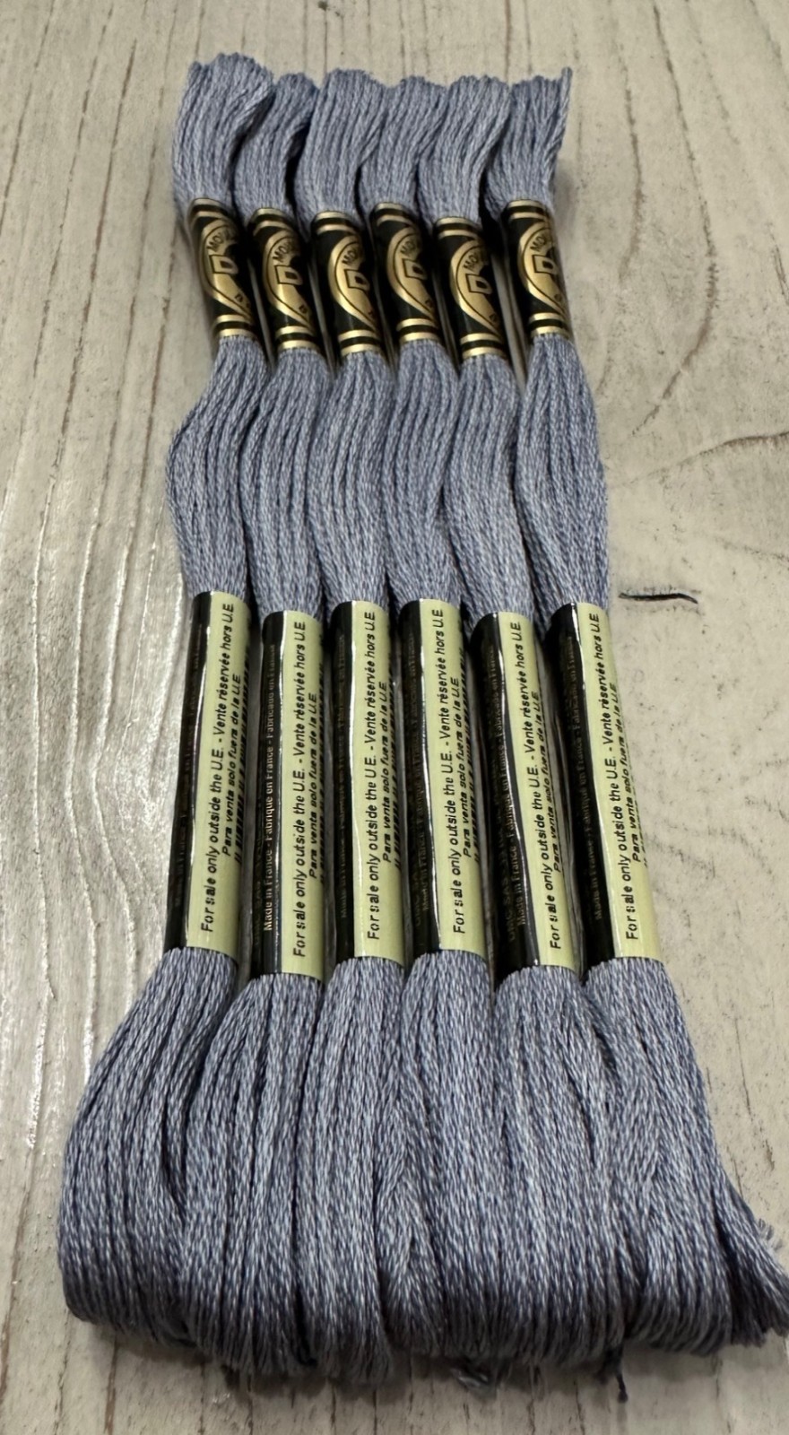 Lead Grey #414 DMC Mouline Special 25 Embroidery Floss 8M Lot of 6