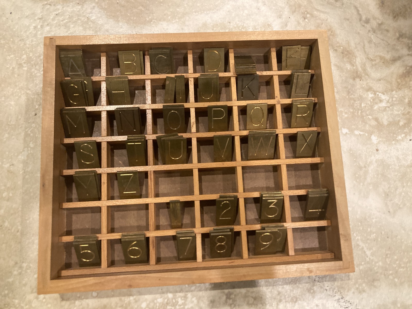 Brass MS 33558 Engraving Type, Complete but Sparse Set