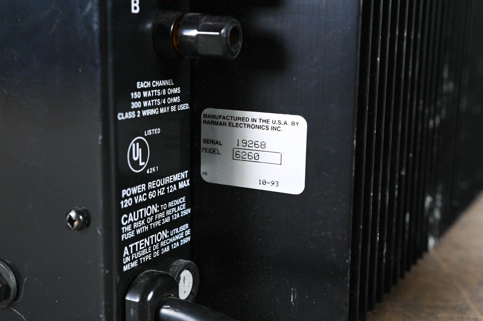 JBL UREI 6260 Two-Channel Power Amplifier CG009QF