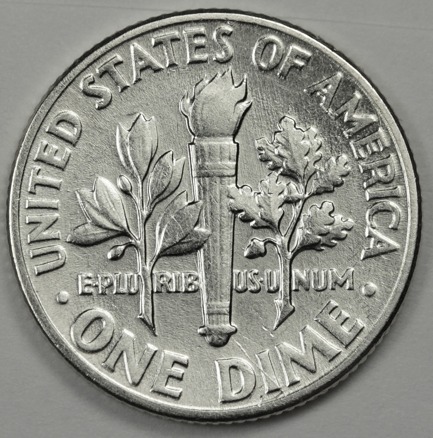1950-p Roosevelt Dime. Fully Separated Horizontal Torch Lines. BU.(Inventory A)