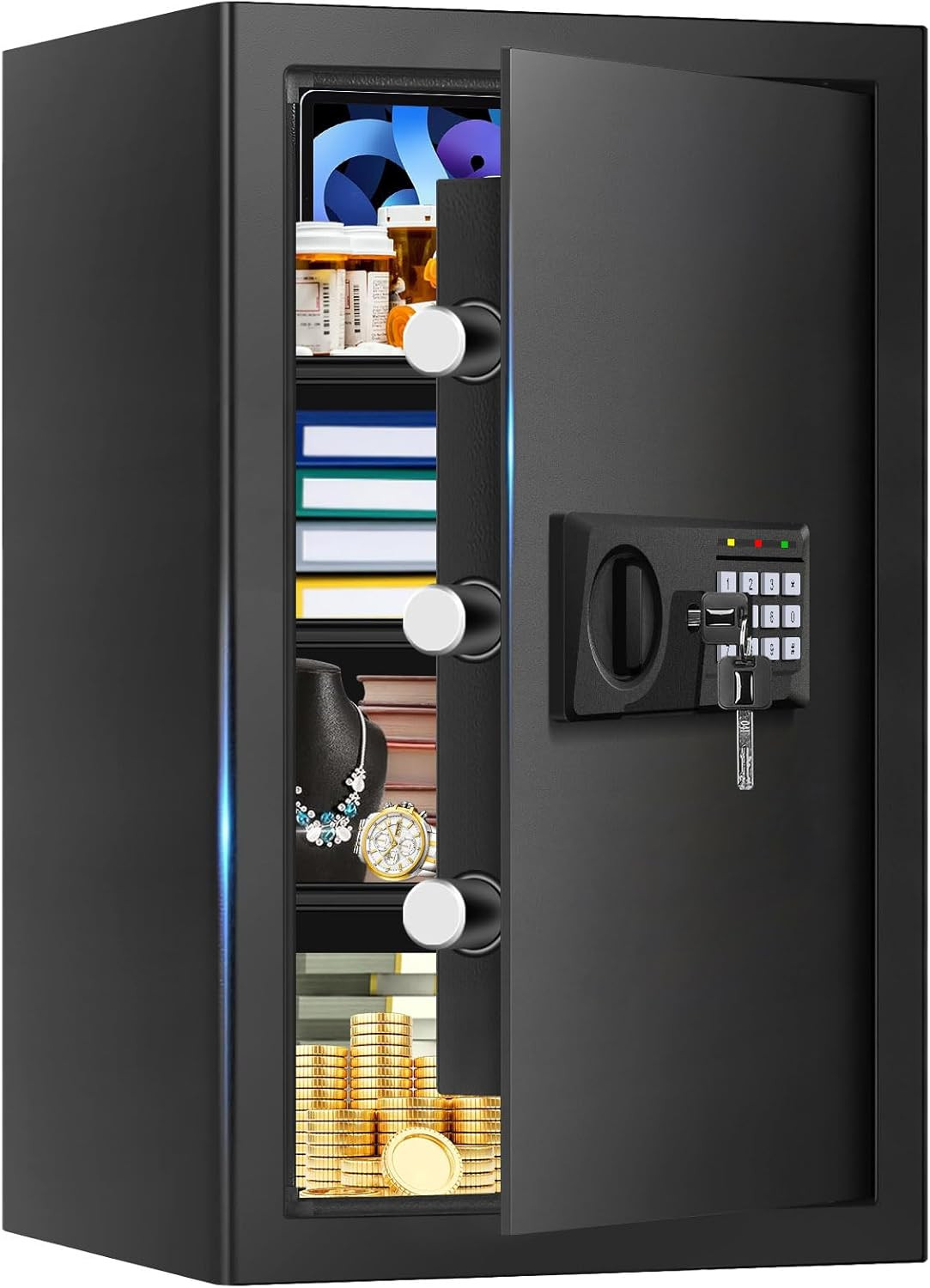 5.2 Cu Ft Large Home Safe Box Fireproof Waterproof, Personal Security Safe with