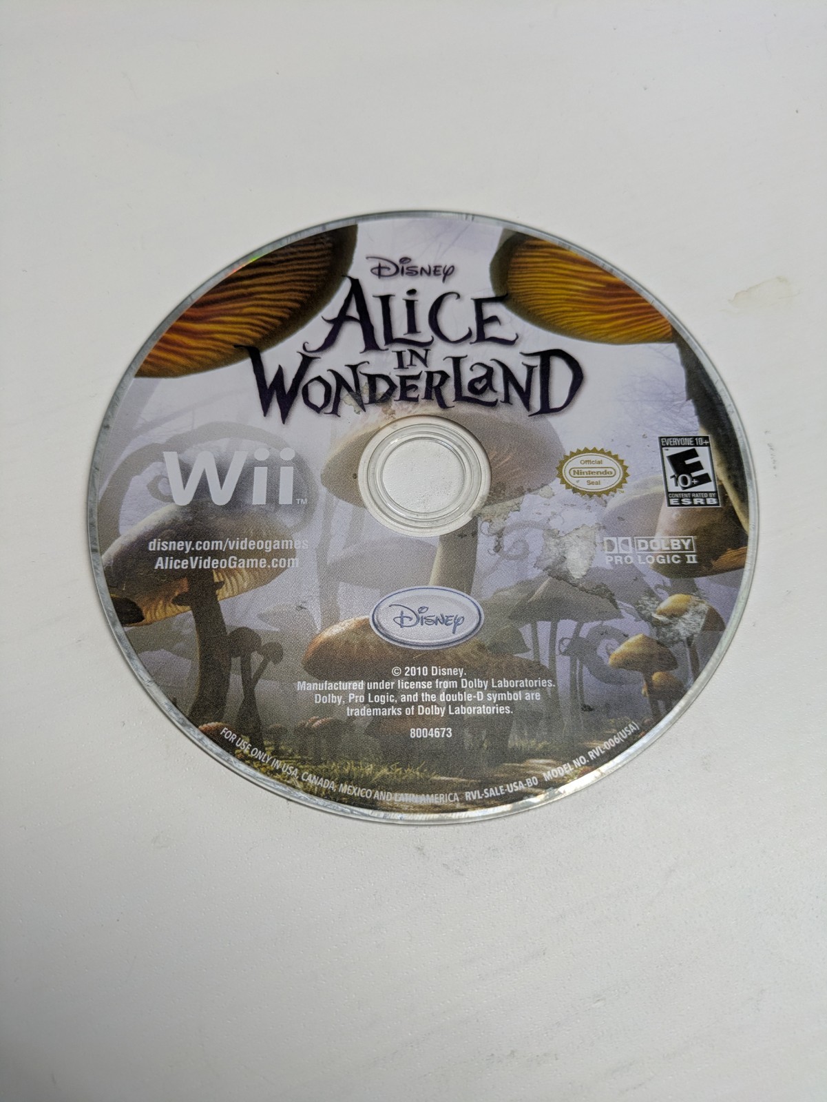 Alice In Wonderland - Nintendo Wii Disc Only Tested Working