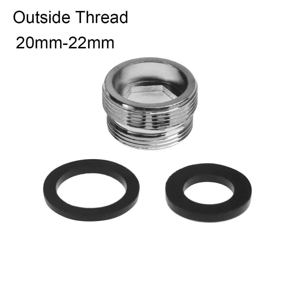 Kitchen Faucet Adapter Set 18/20/22/24Mm to 22Mm with Washer Metal Male Female S
