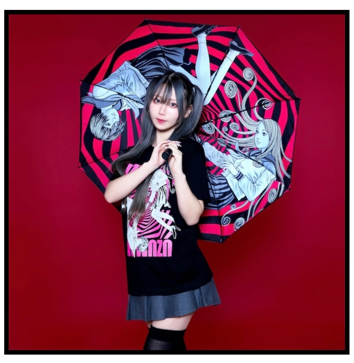 Junji Ito Uzumaki Folding Umbrella Horror Anime Official Japan
