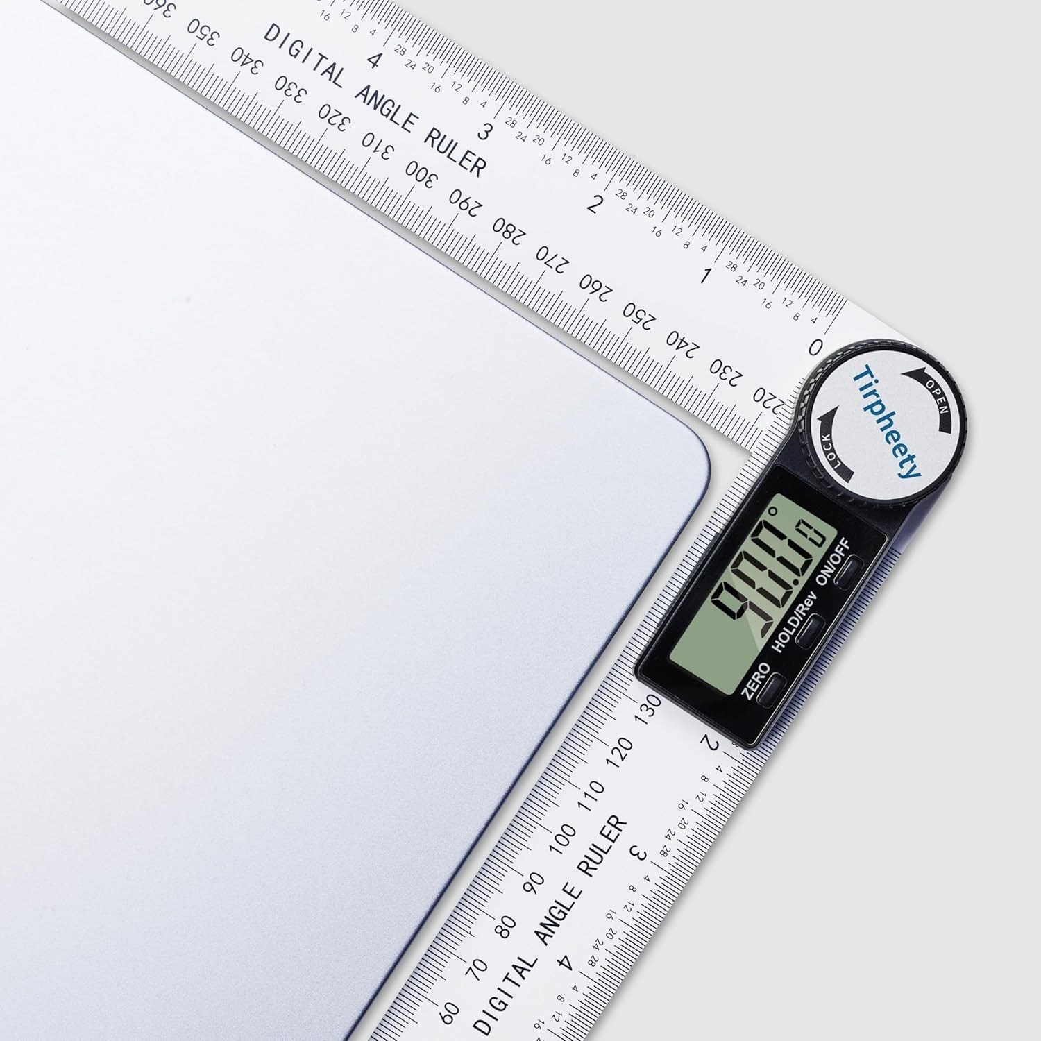 Digital Angle Finder Protractor 7-Inch LCD Ruler for Woodworking & Construction