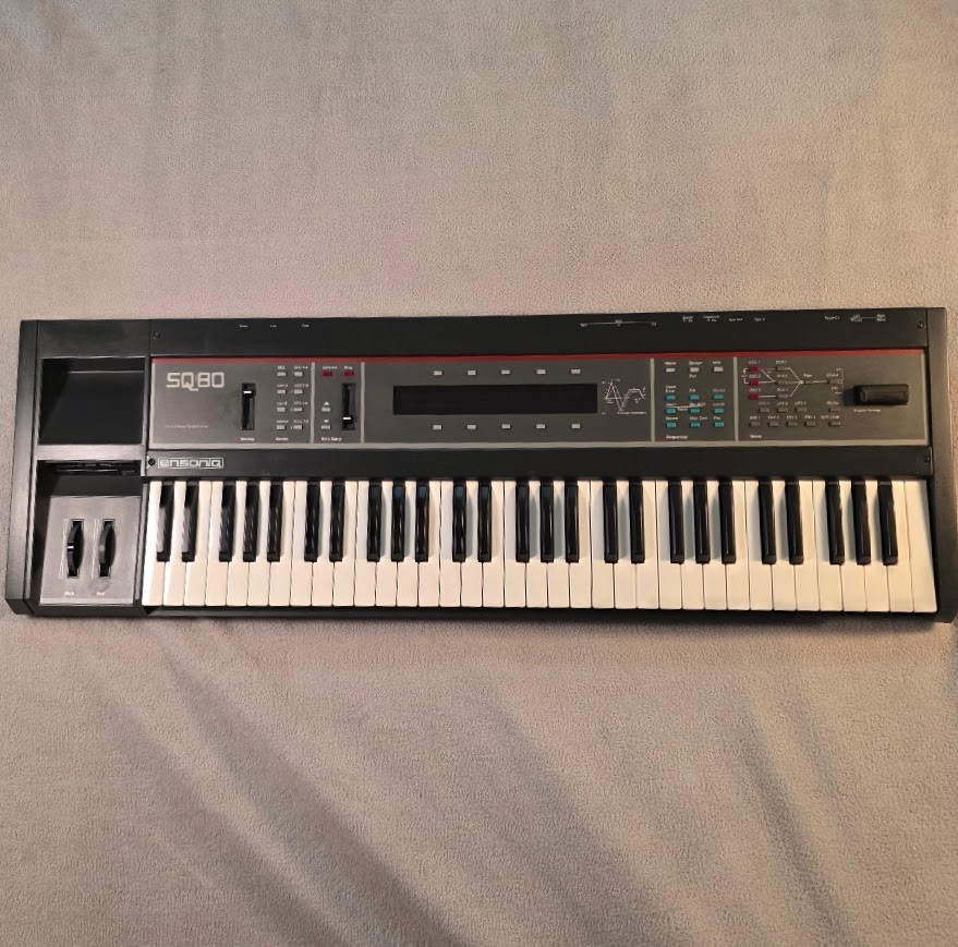 Ensoniq SQ-80 Digital Wave Synthesizer 61-Key MIDI W/ Cartridge READ