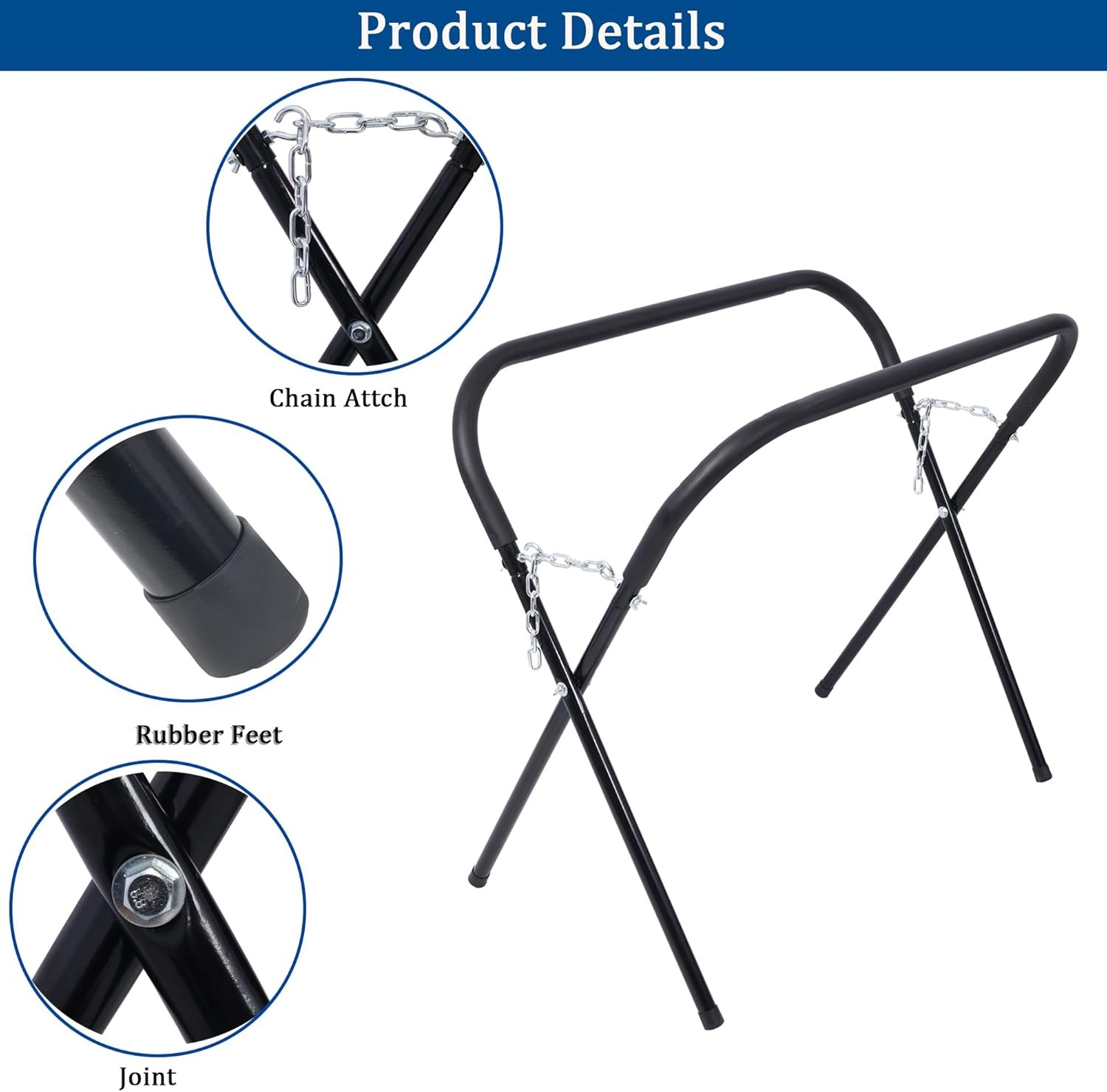 2-Pack Portable Work Stand Foldable Workbench 750lbs Heavy Duty Work Table Black